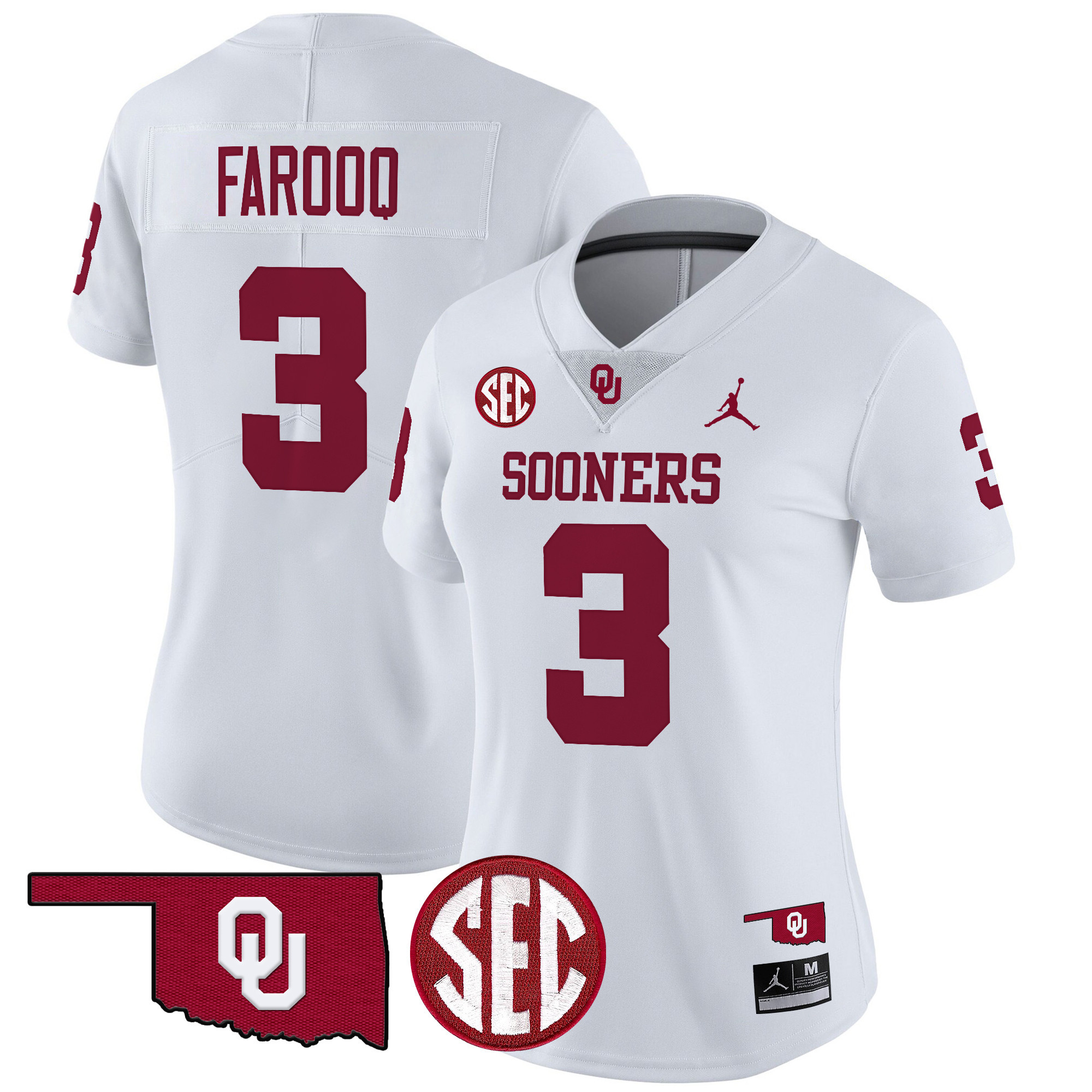 Women's Oklahoma Sooners 2024 Vapor Limited Jersey - SEC Patch - All Stitched