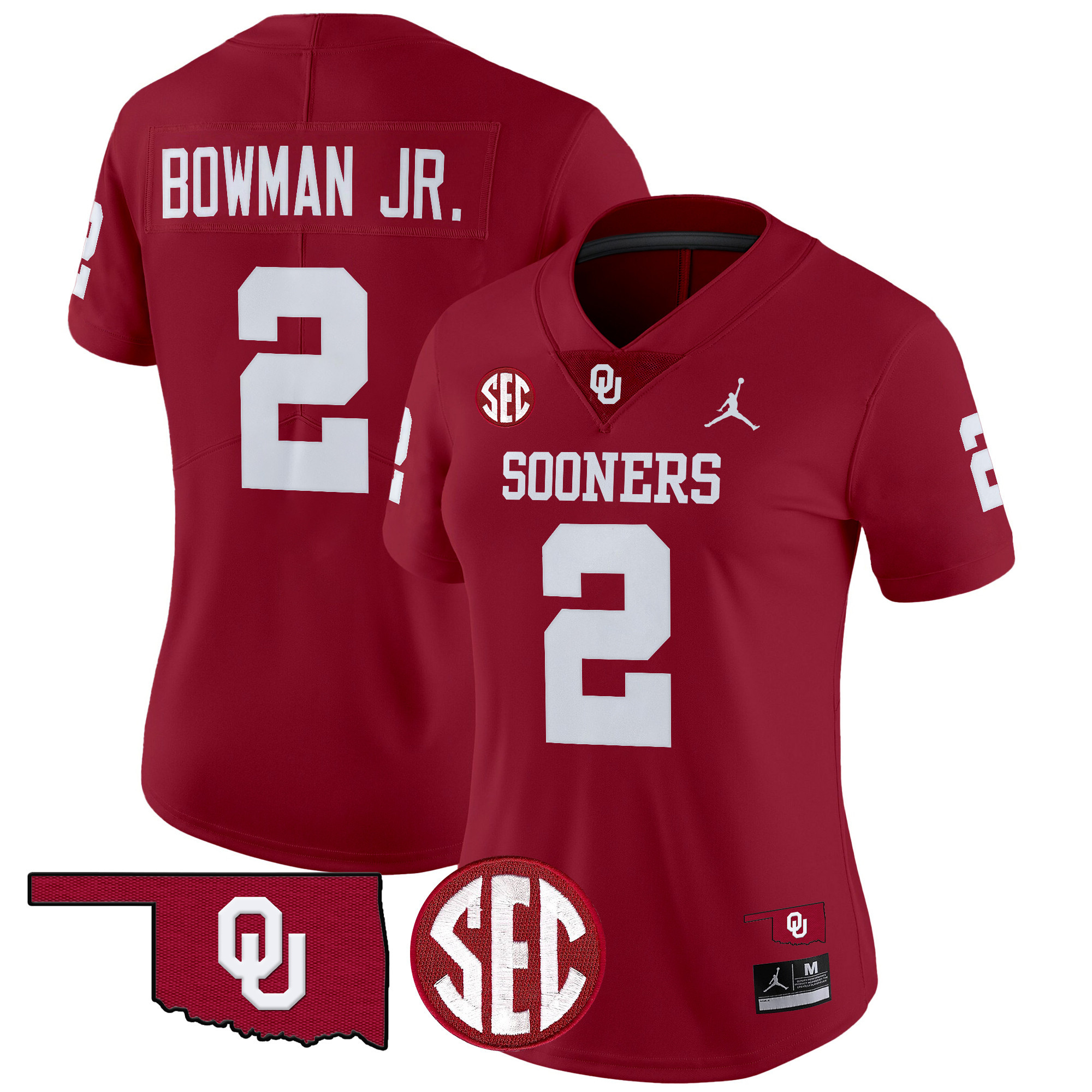 Women's Oklahoma Sooners 2024 Vapor Limited Jersey - SEC Patch - All Stitched