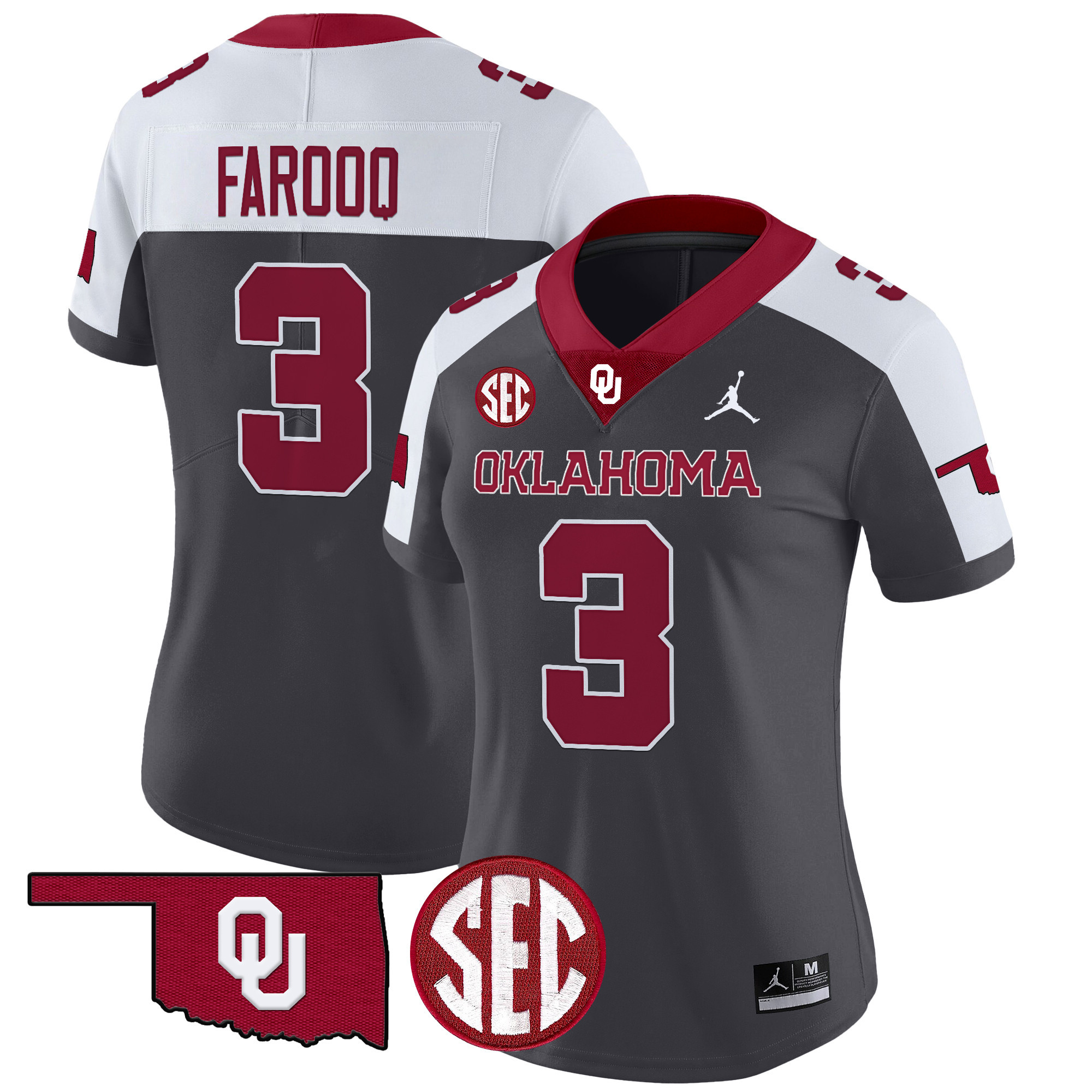 Women's Oklahoma Sooners 2024 Vapor Limited Jersey - SEC Patch - All Stitched