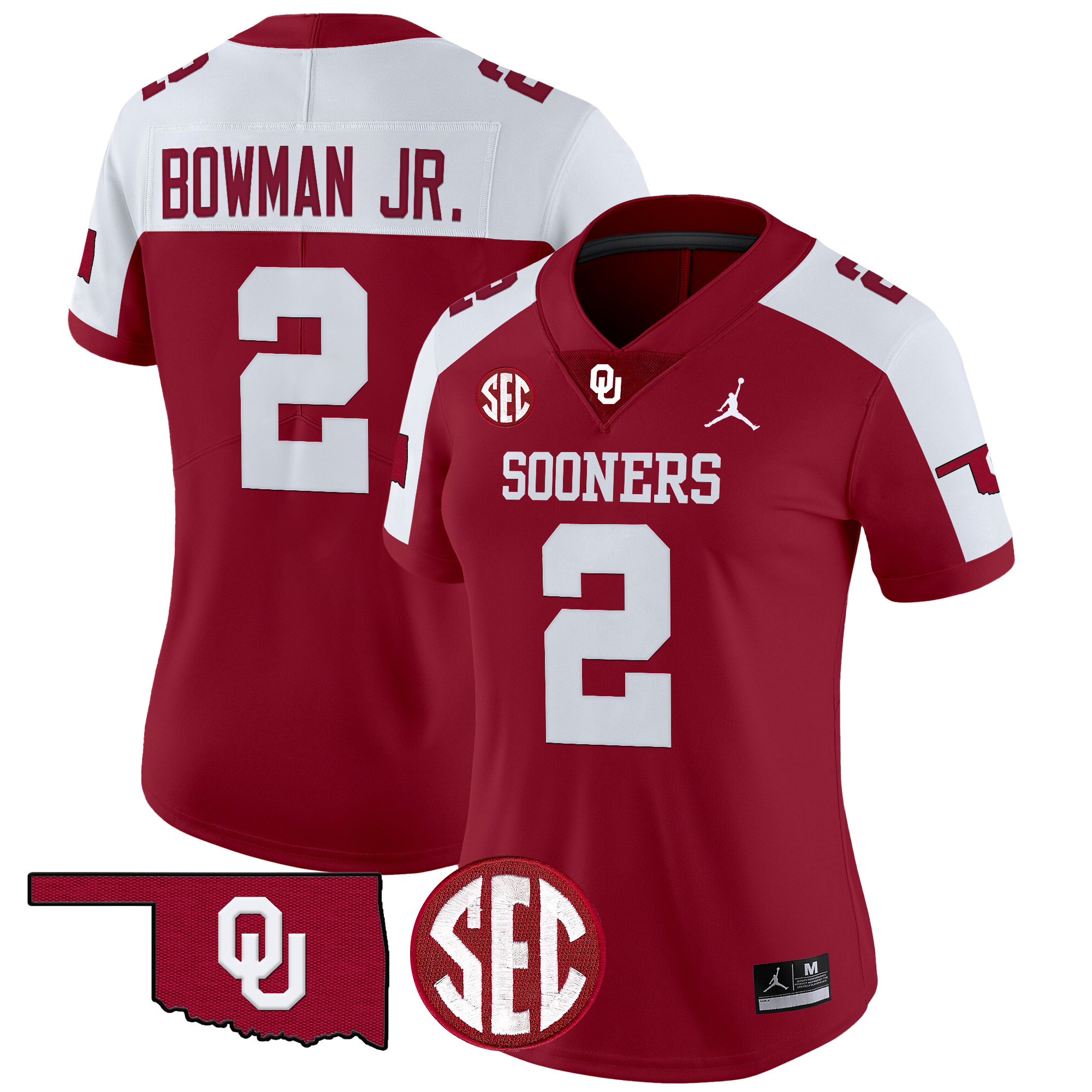Women's Oklahoma Sooners 2024 Vapor Limited Jersey - SEC Patch - All Stitched