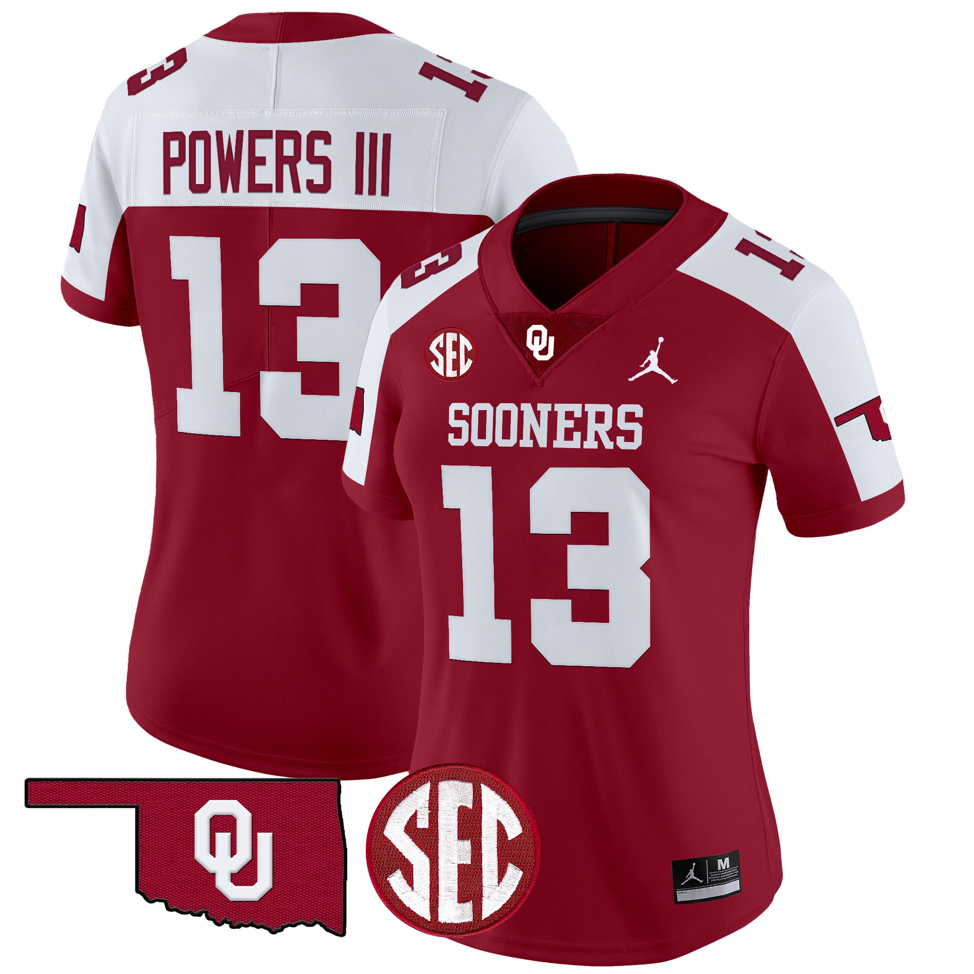 Women's Oklahoma Sooners 2024 Vapor Limited Jersey - SEC Patch - All Stitched