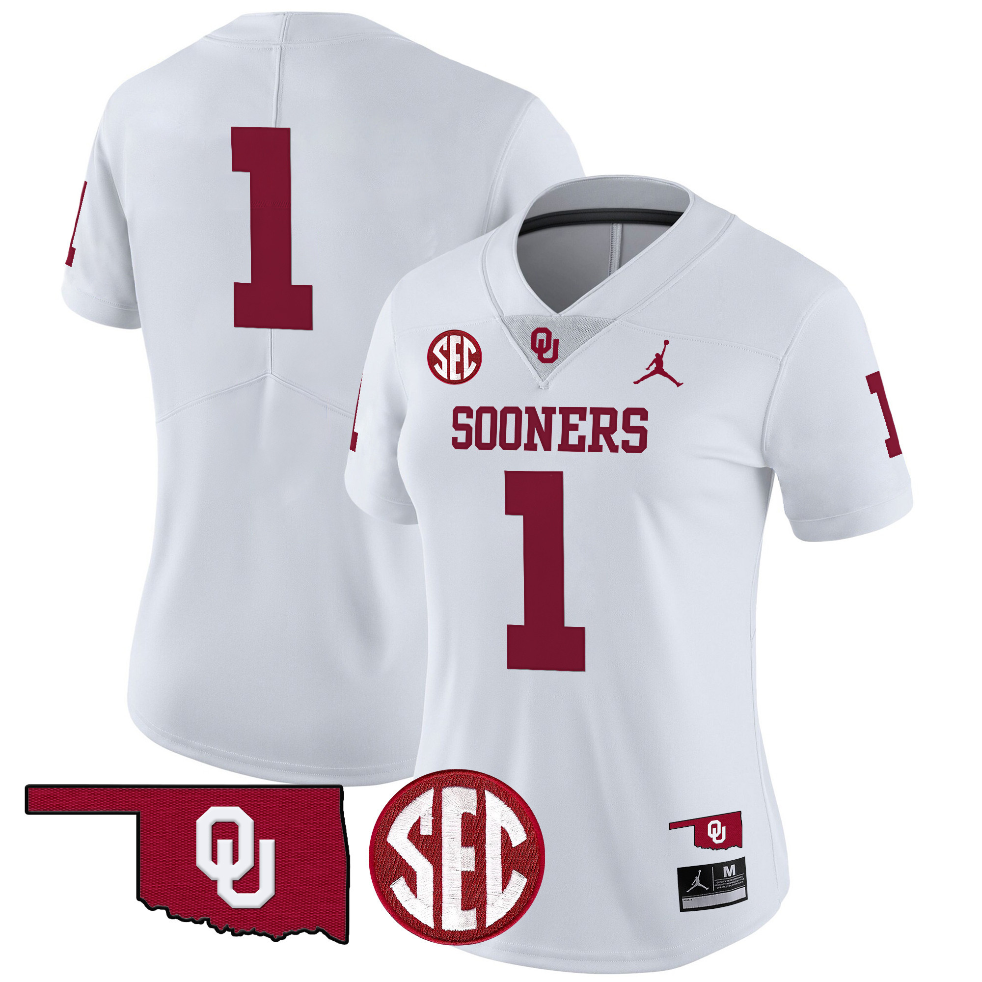 Women's Oklahoma Sooners 2024 Vapor Limited Jersey - SEC Patch - All Stitched