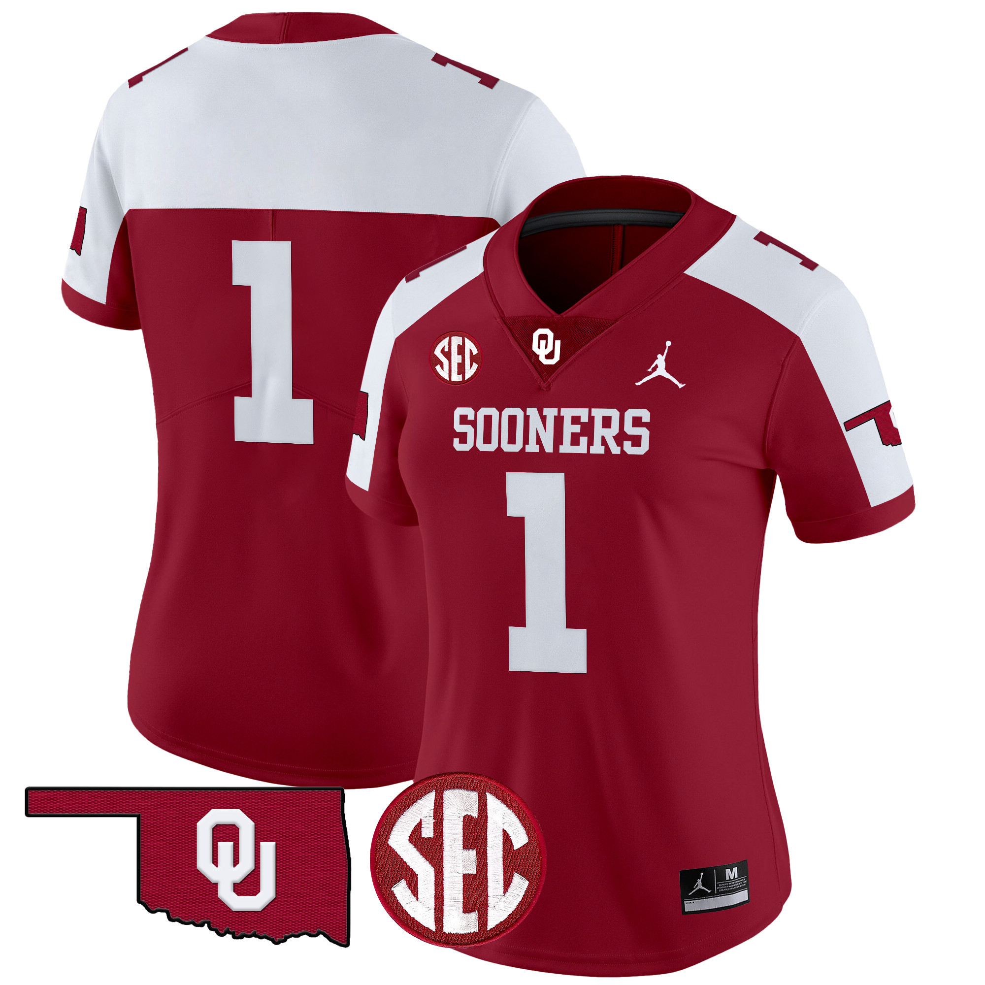 Women's Oklahoma Sooners 2024 Vapor Limited Jersey - SEC Patch - All Stitched