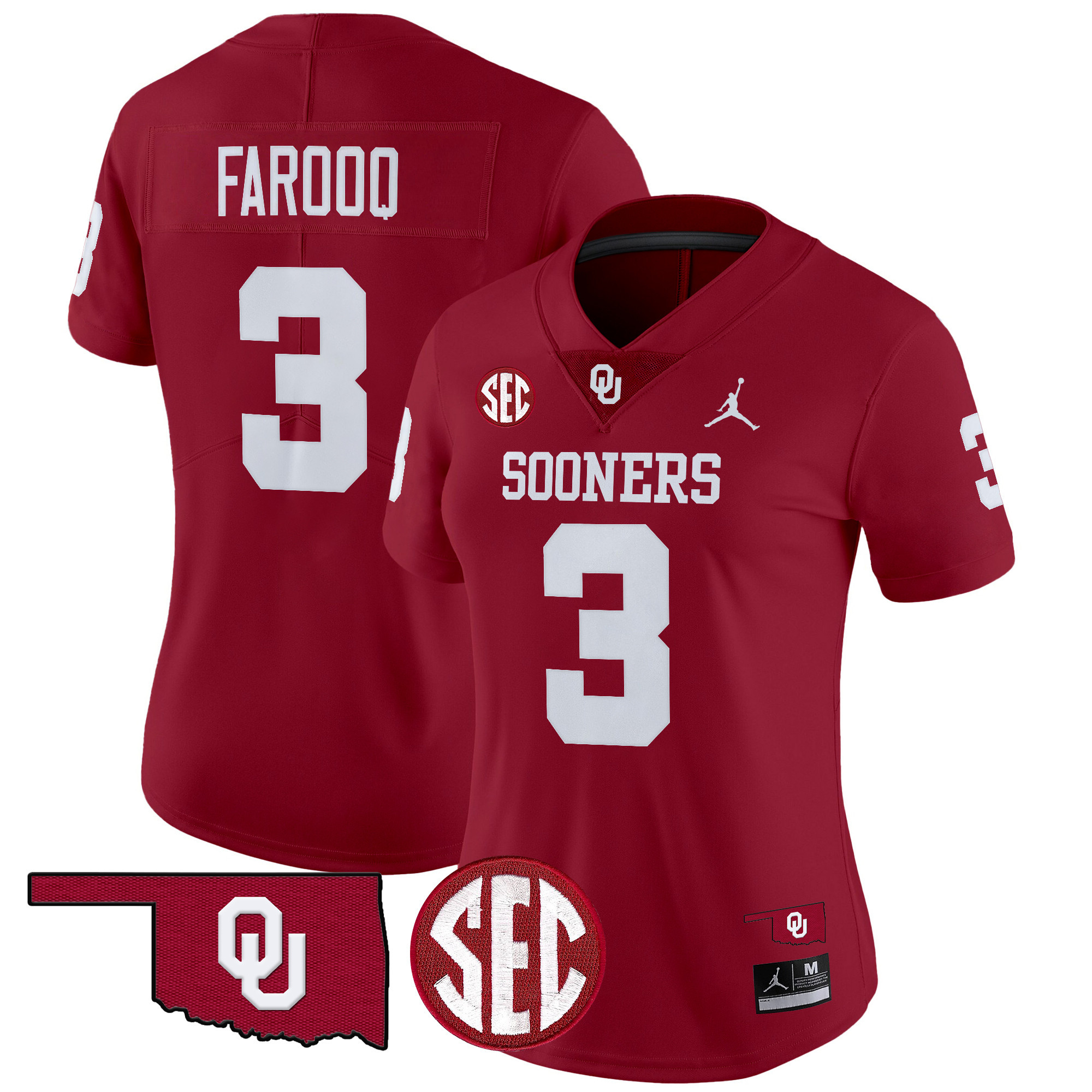 Women's Oklahoma Sooners 2024 Vapor Limited Jersey - SEC Patch - All Stitched