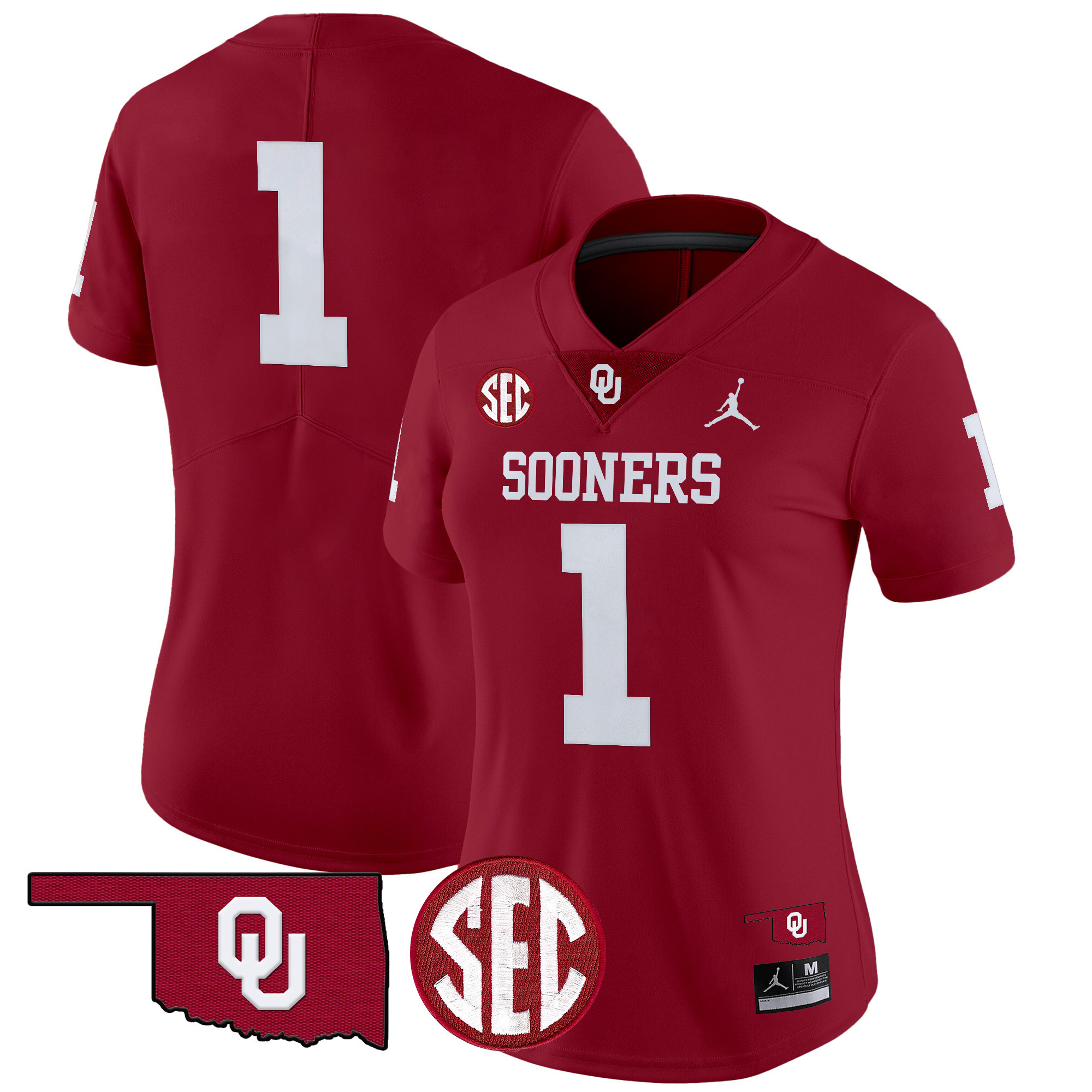 Women's Oklahoma Sooners 2024 Vapor Limited Jersey - SEC Patch - All Stitched