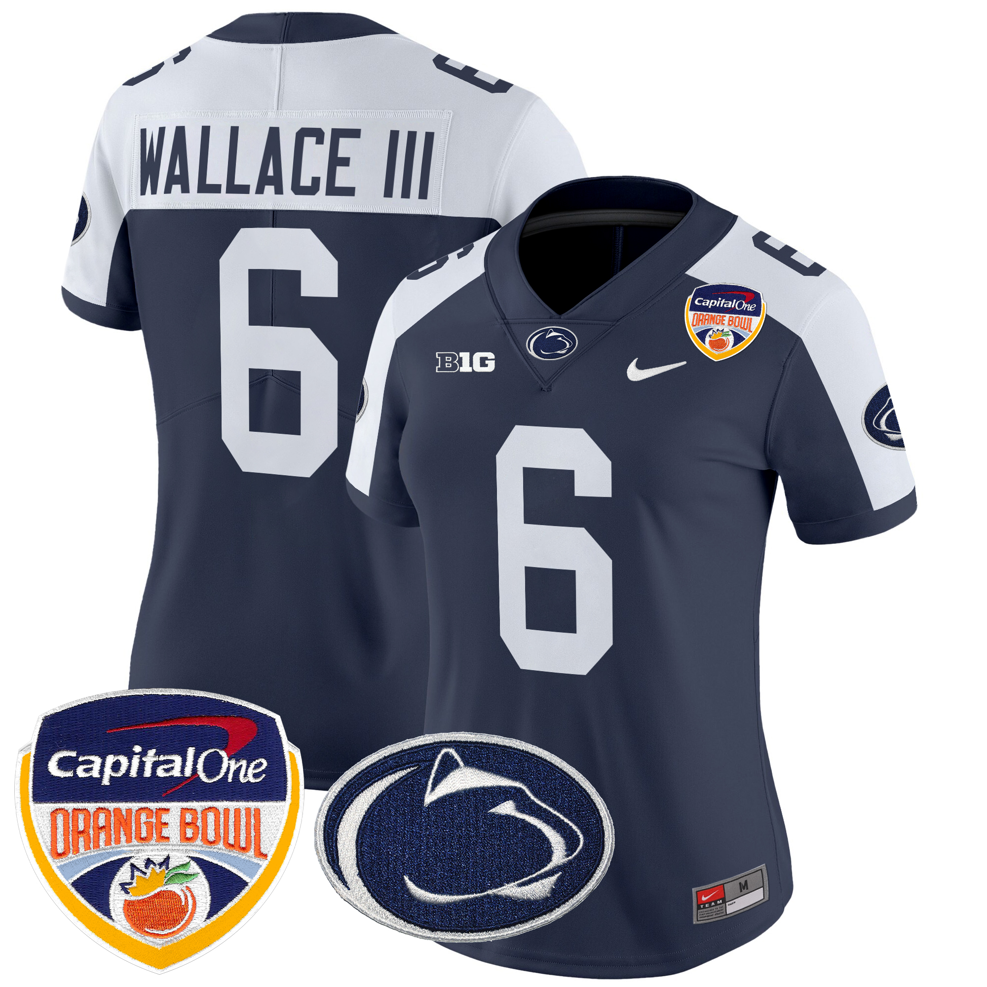 Women's Penn State Nittany Lions Orange Bowl Patch Vapor Limited Jersey - All Stitched
