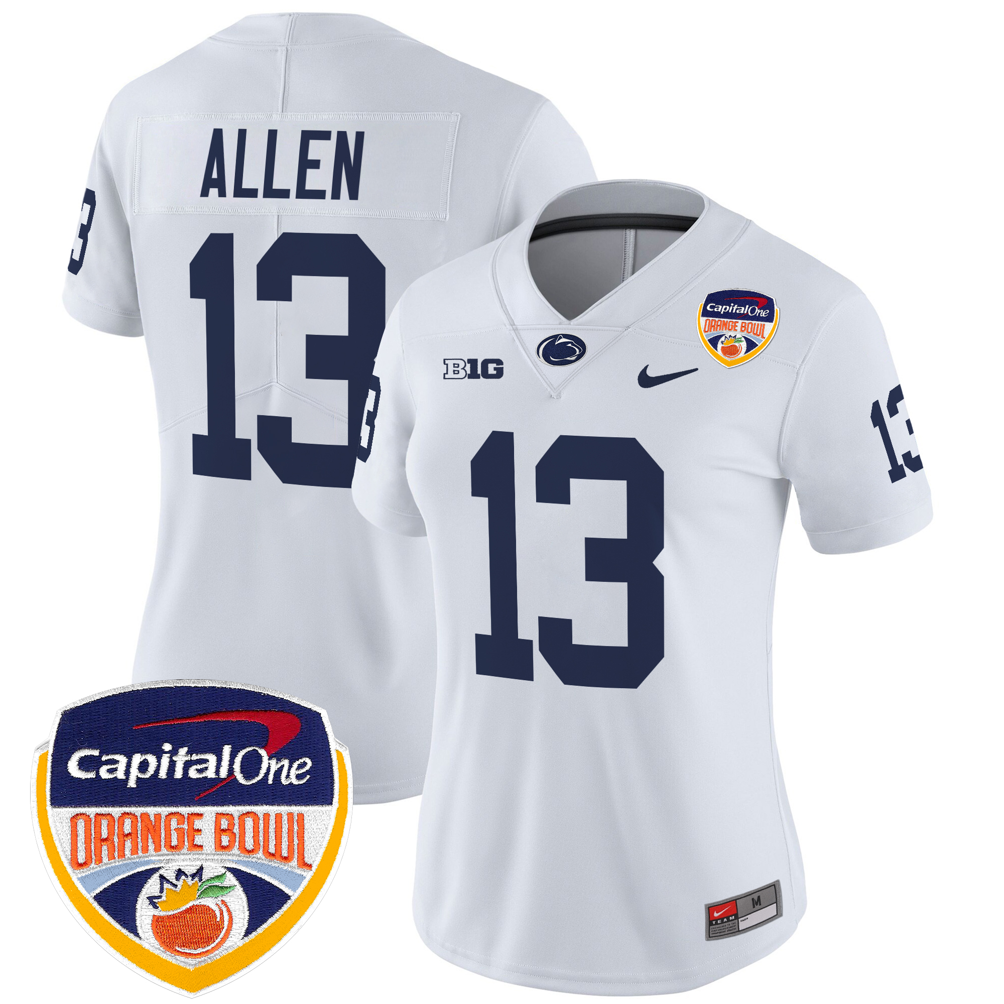 Women's Penn State Nittany Lions Orange Bowl Patch Vapor Limited Jersey - All Stitched