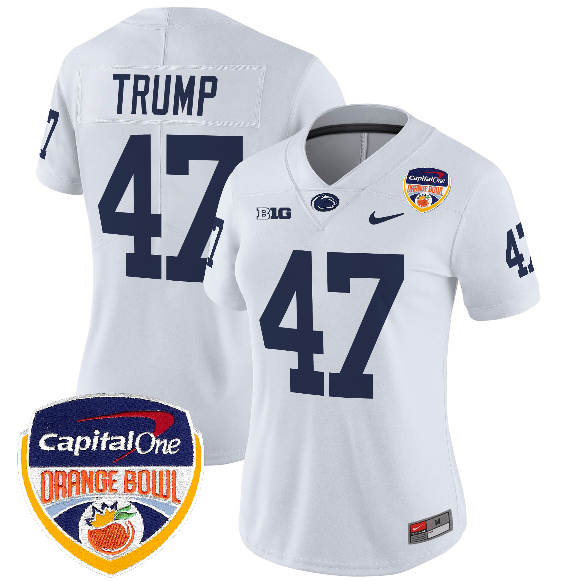 Women's Penn State Nittany Lions Orange Bowl Patch Vapor Limited Jersey - All Stitched