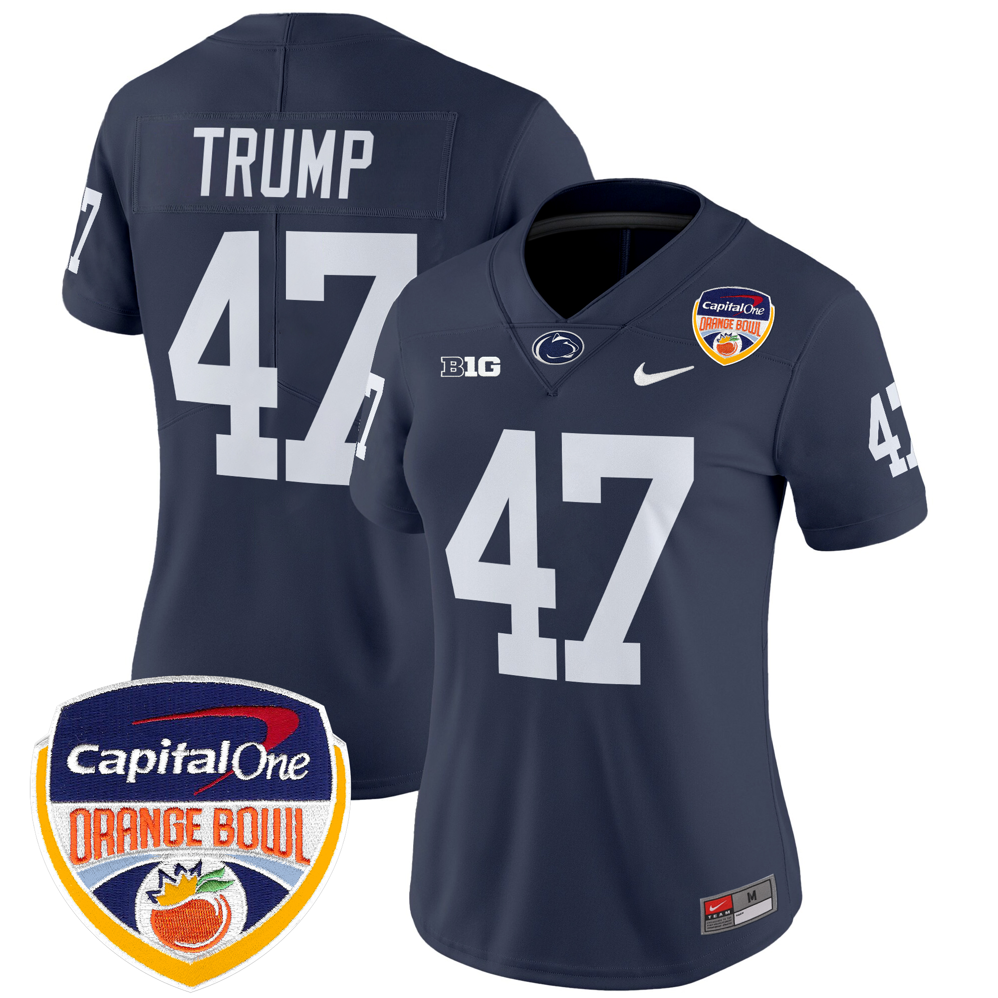 Women's Penn State Nittany Lions Orange Bowl Patch Vapor Limited Jersey - All Stitched