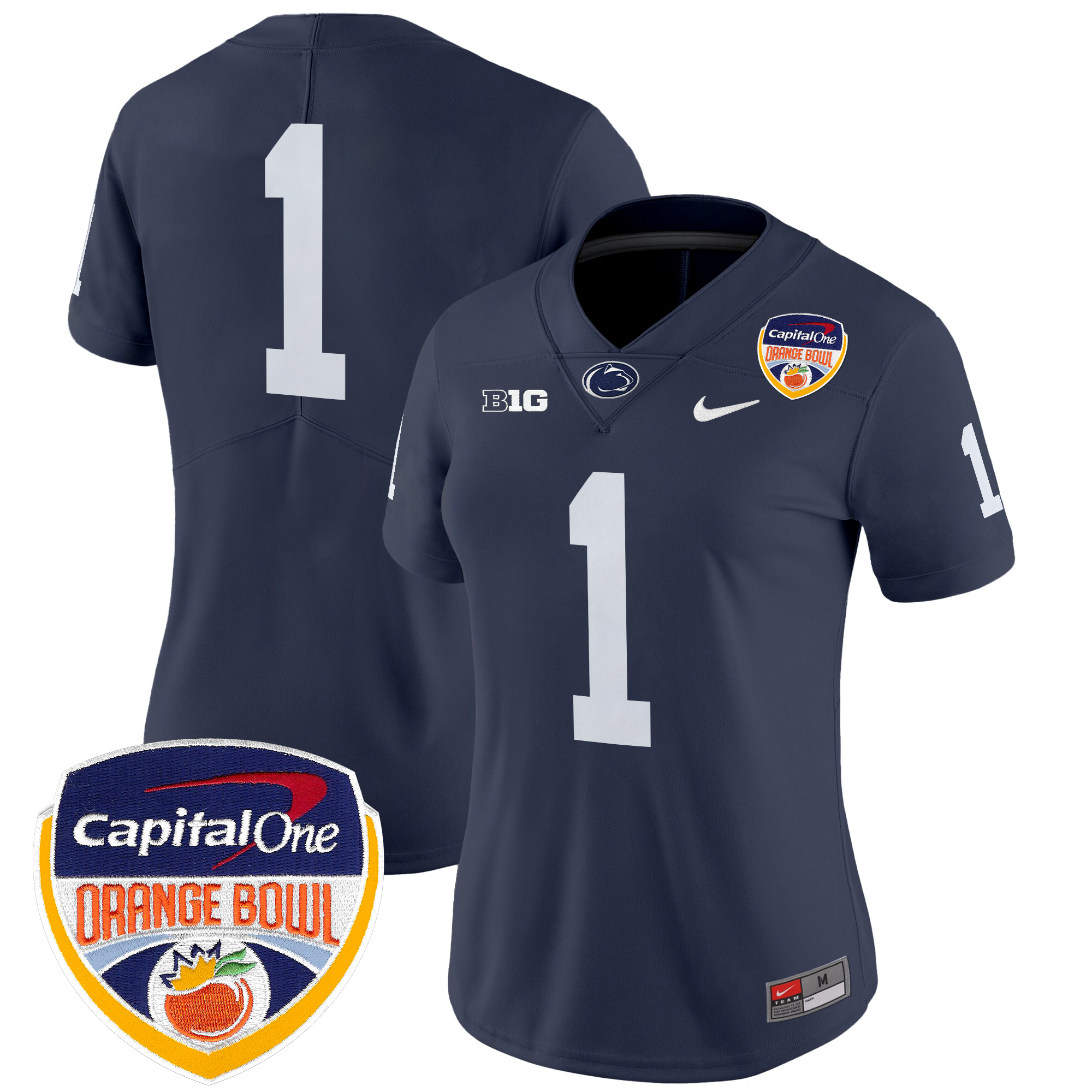 Women's Penn State Nittany Lions Orange Bowl Patch Vapor Limited Jersey - All Stitched