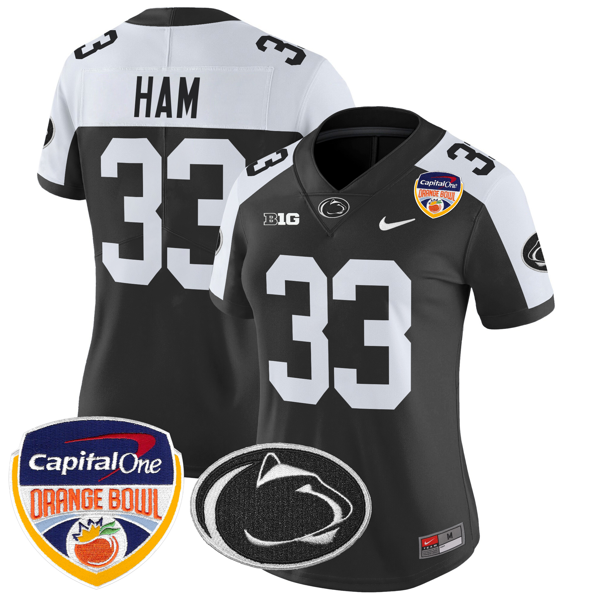 Women's Penn State Nittany Lions Orange Bowl Patch Vapor Limited Jersey - All Stitched