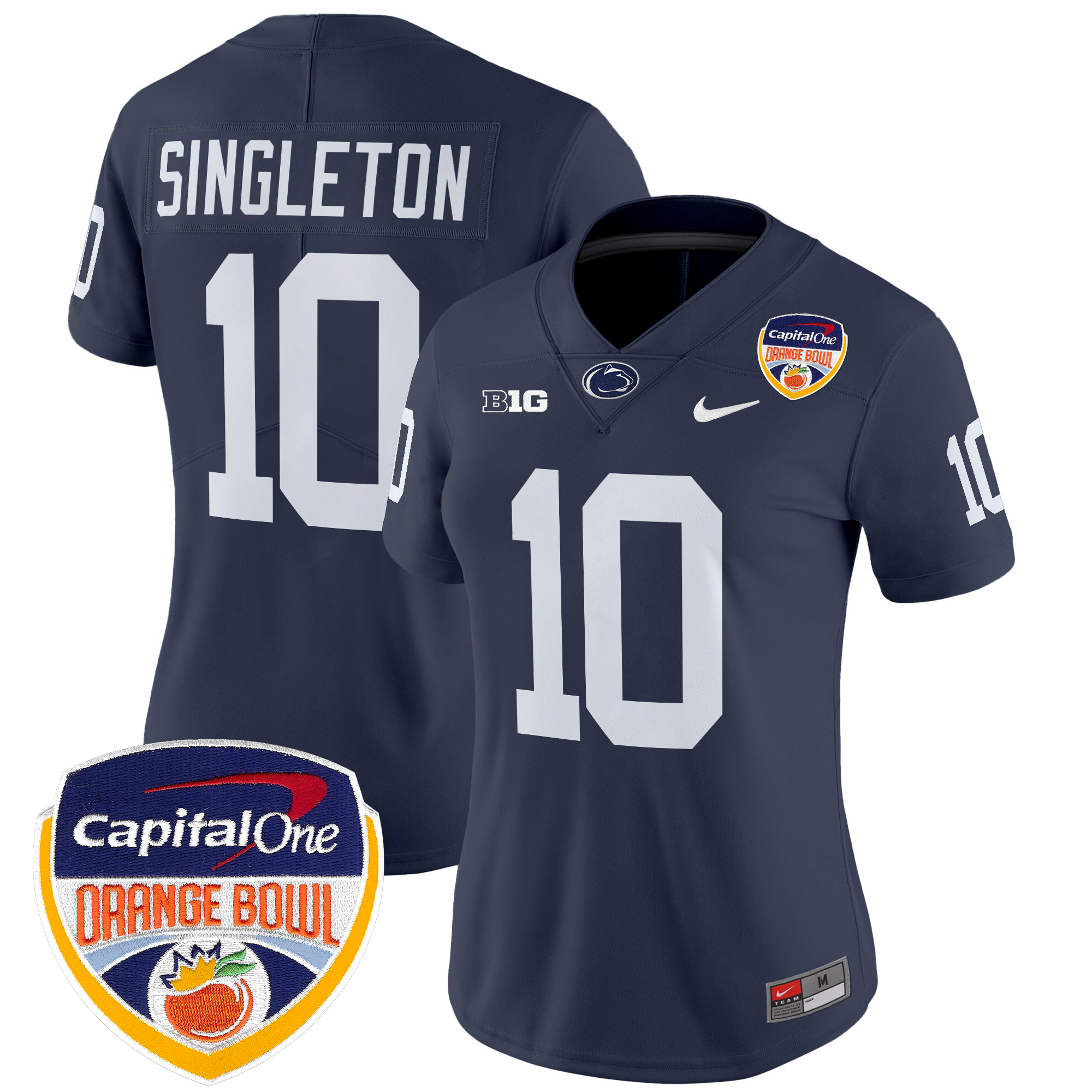 Women's Penn State Nittany Lions Orange Bowl Patch Vapor Limited Jersey - All Stitched