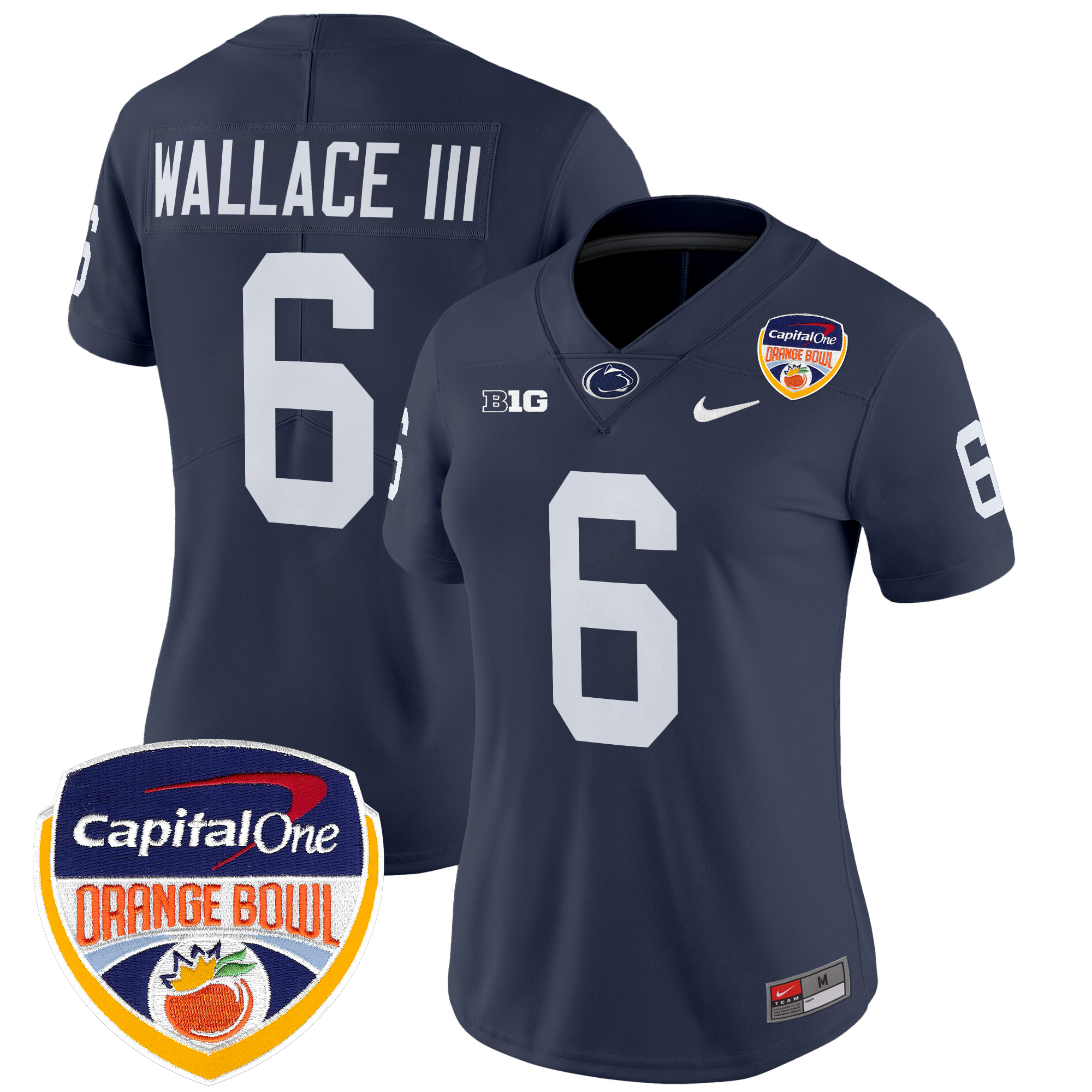 Women's Penn State Nittany Lions Orange Bowl Patch Vapor Limited Jersey - All Stitched