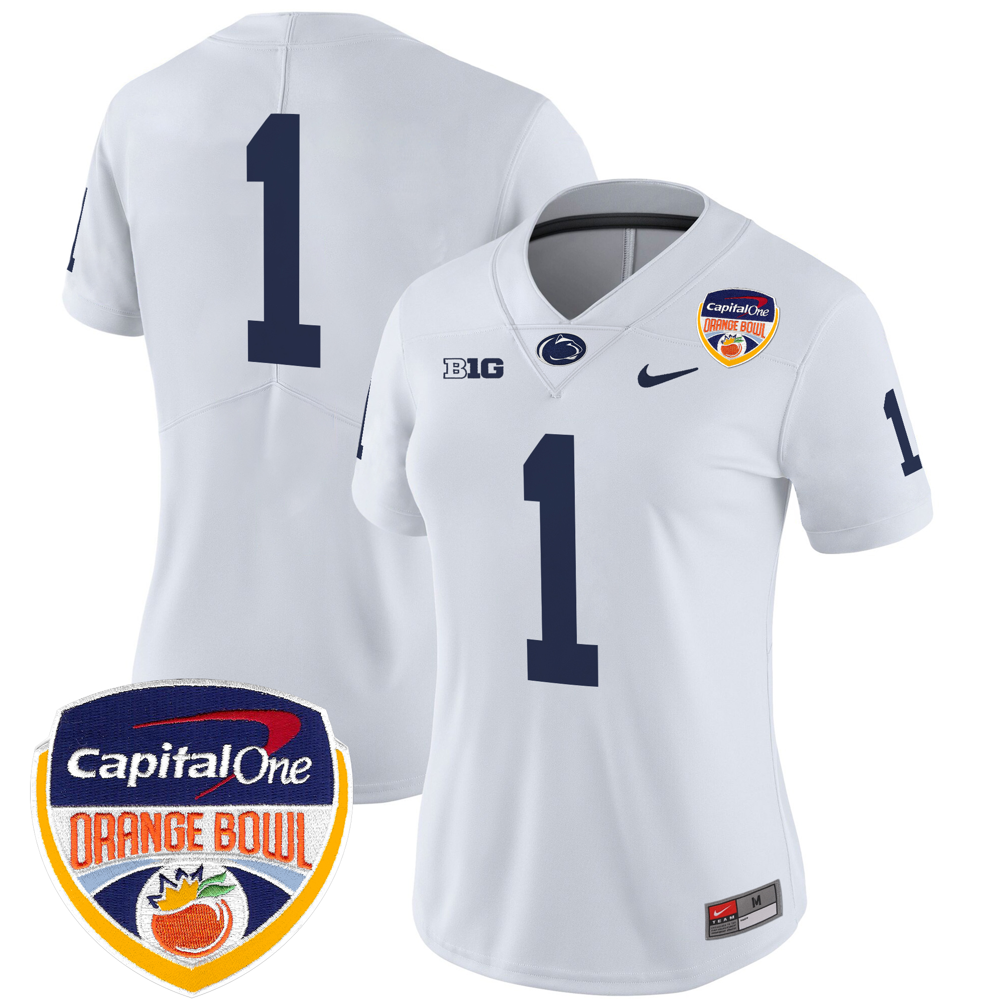 Women's Penn State Nittany Lions Orange Bowl Patch Vapor Limited Jersey - All Stitched