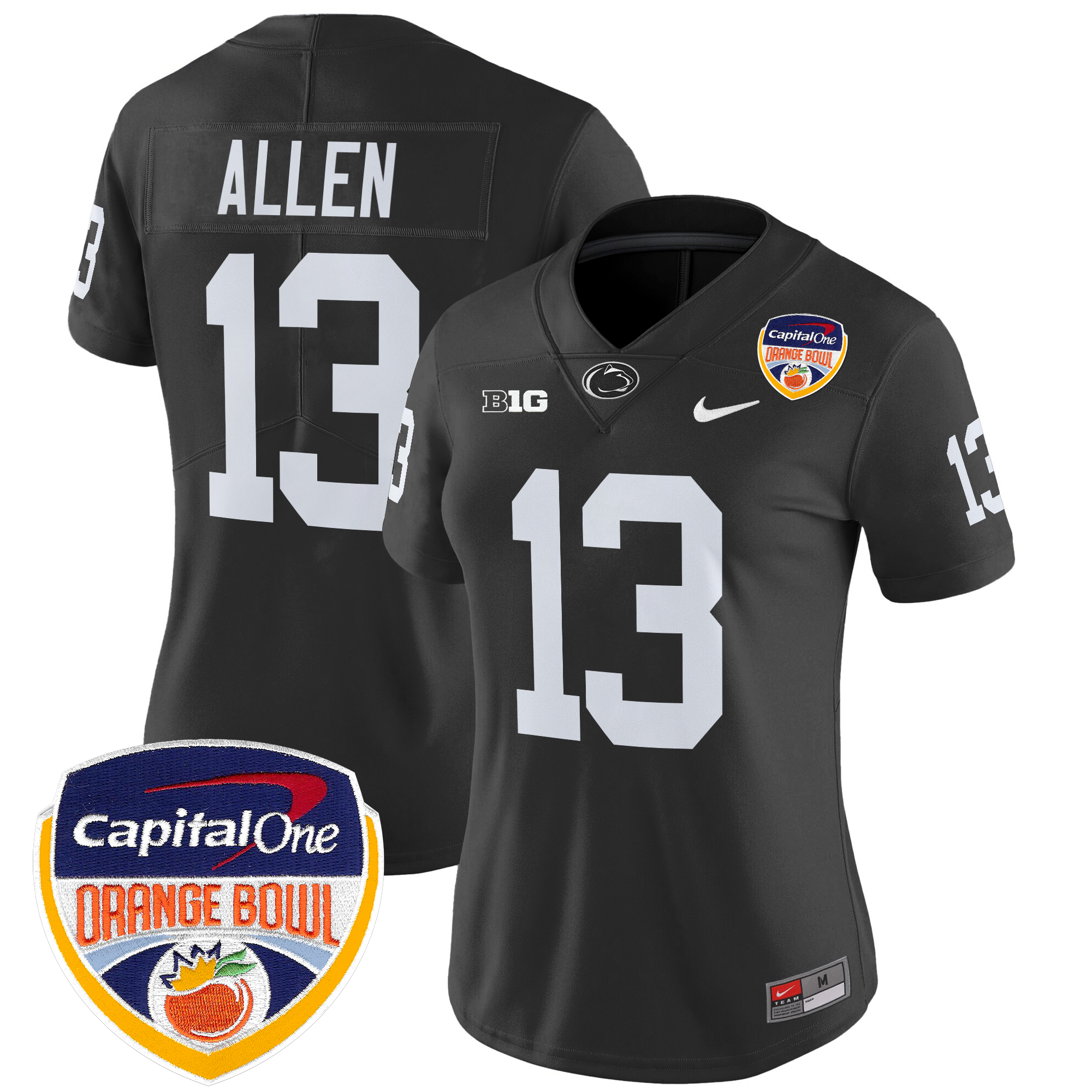 Women's Penn State Nittany Lions Orange Bowl Patch Vapor Limited Jersey - All Stitched