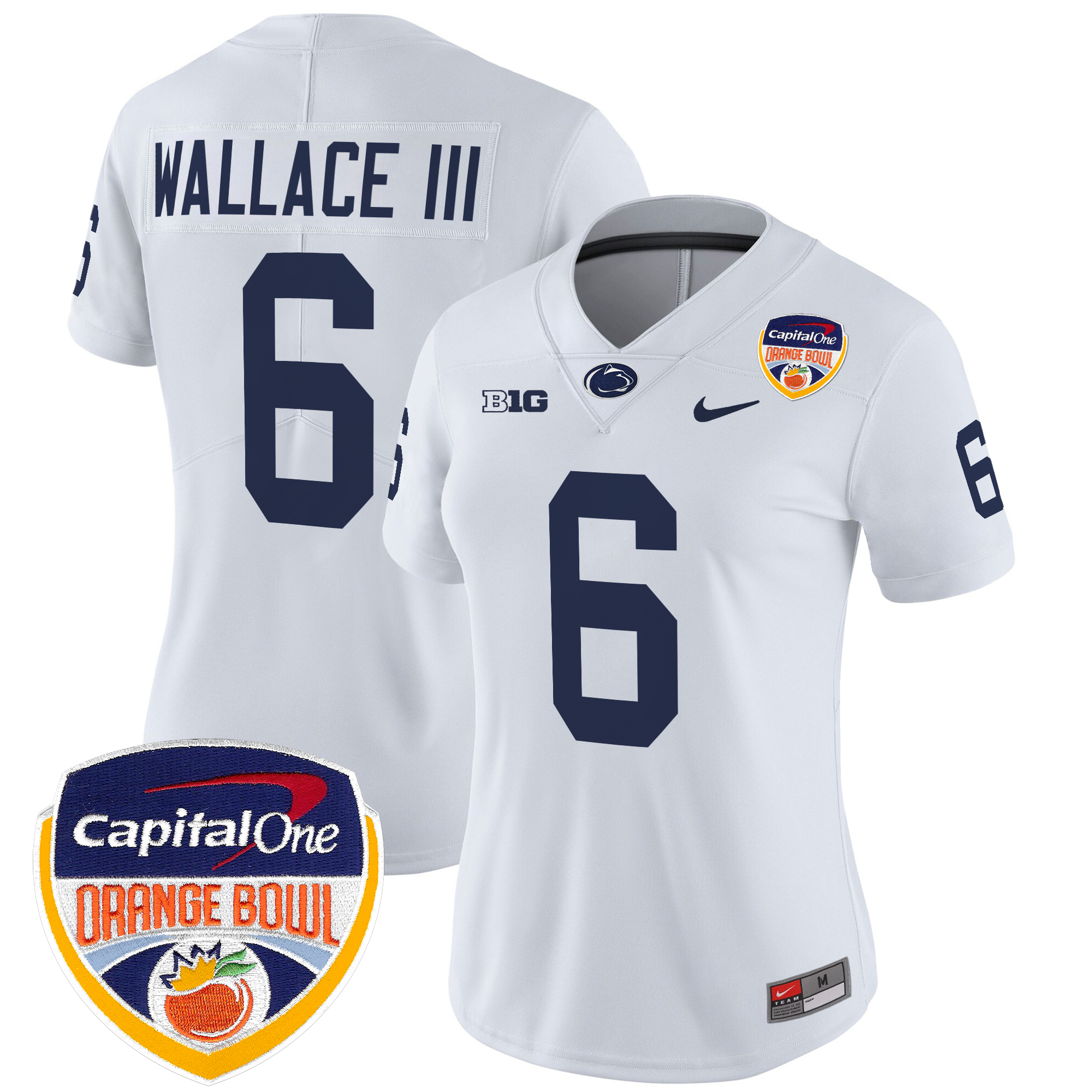 Women's Penn State Nittany Lions Orange Bowl Patch Vapor Limited Jersey - All Stitched