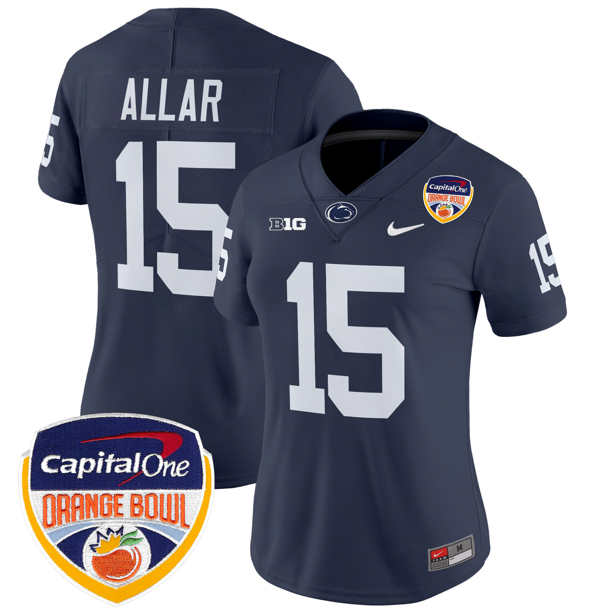 Women's Penn State Nittany Lions Orange Bowl Patch Vapor Limited Jersey - All Stitched