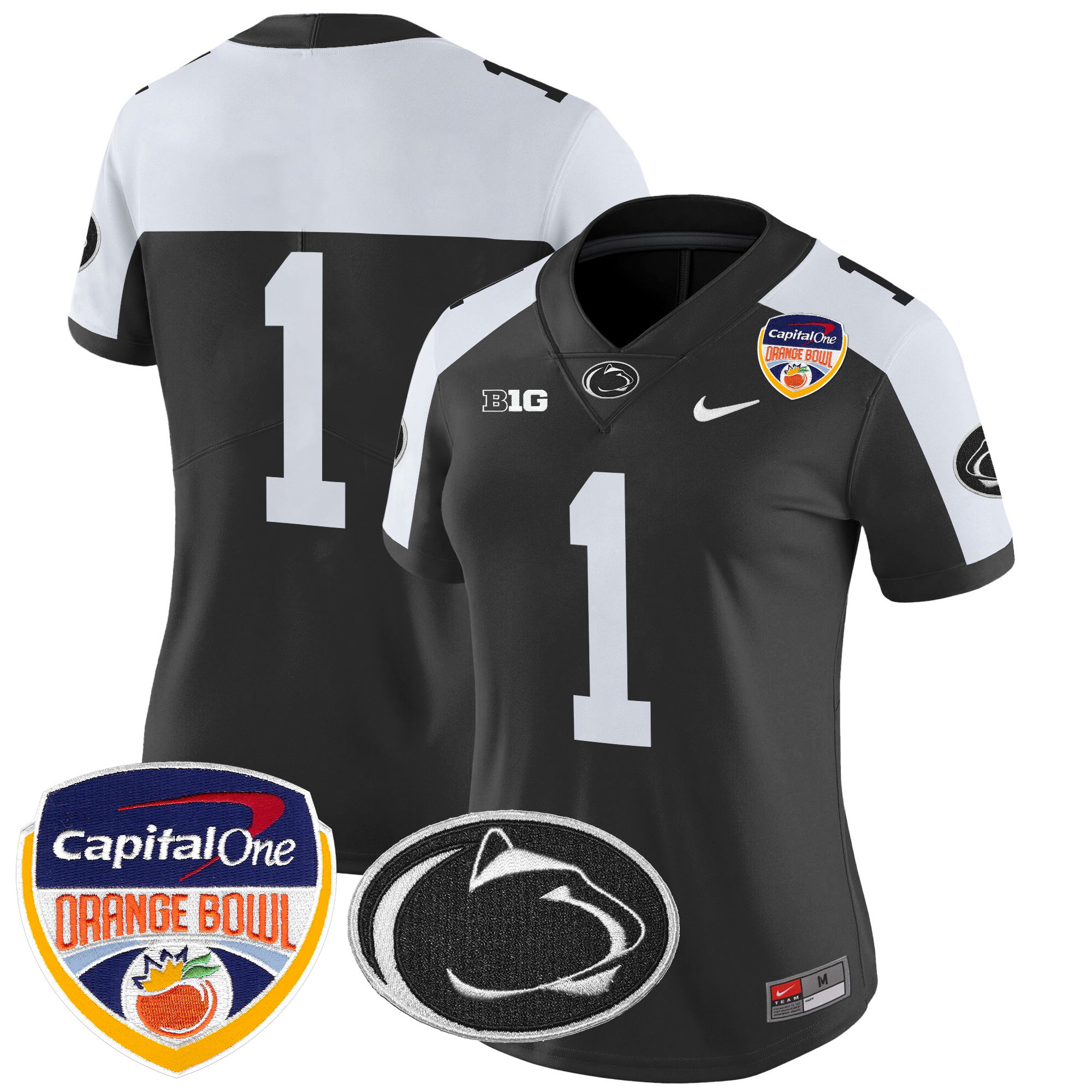 Women's Penn State Nittany Lions Orange Bowl Patch Vapor Limited Jersey - All Stitched