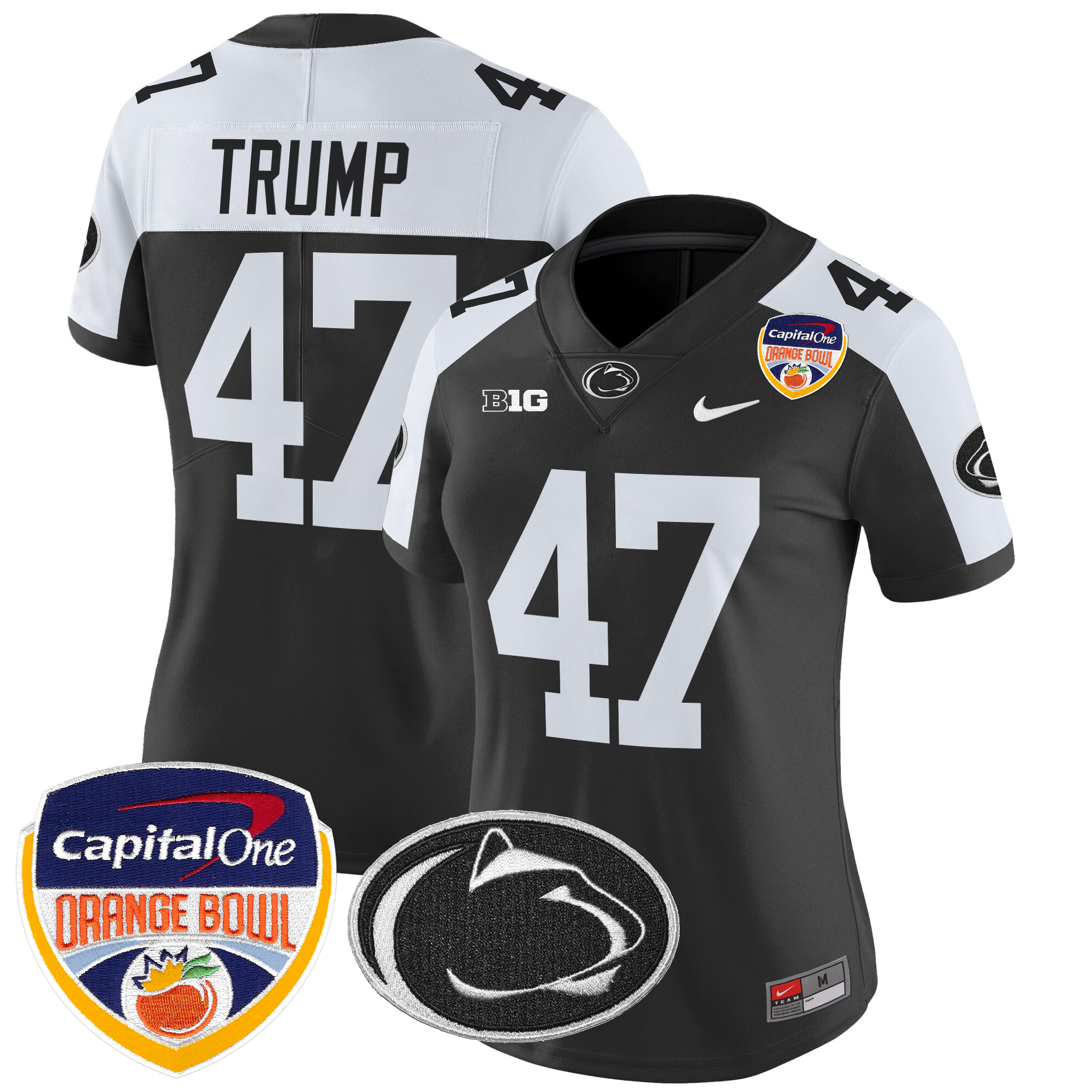 Women's Penn State Nittany Lions Orange Bowl Patch Vapor Limited Jersey - All Stitched