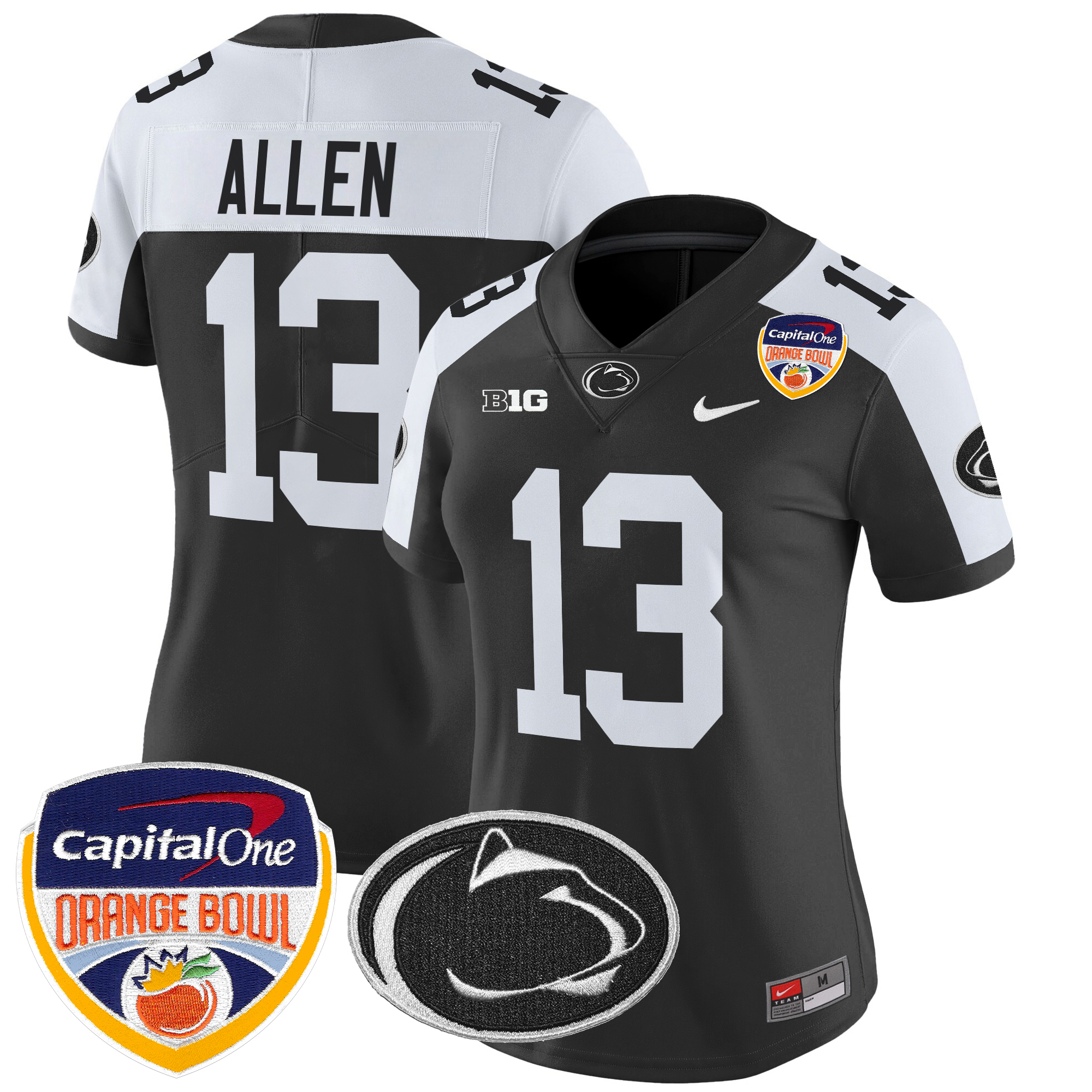 Women's Penn State Nittany Lions Orange Bowl Patch Vapor Limited Jersey - All Stitched