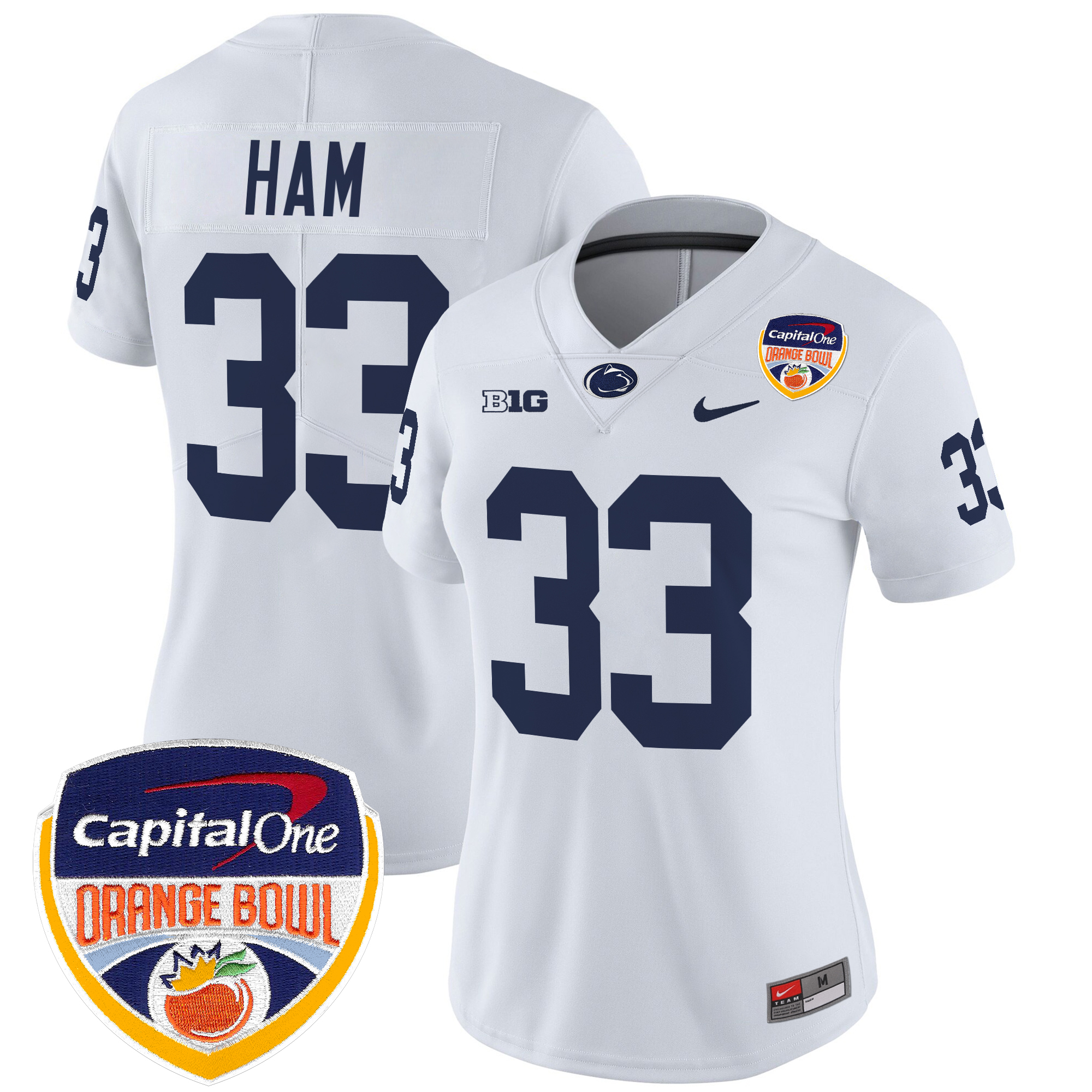 Women's Penn State Nittany Lions Orange Bowl Patch Vapor Limited Jersey - All Stitched