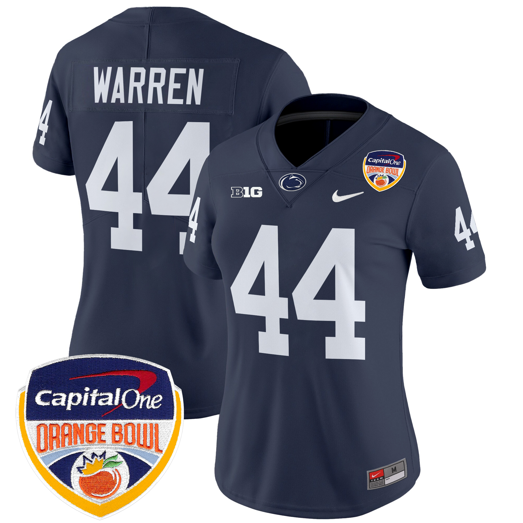 Women's Penn State Nittany Lions Orange Bowl Patch Vapor Limited Jersey - All Stitched