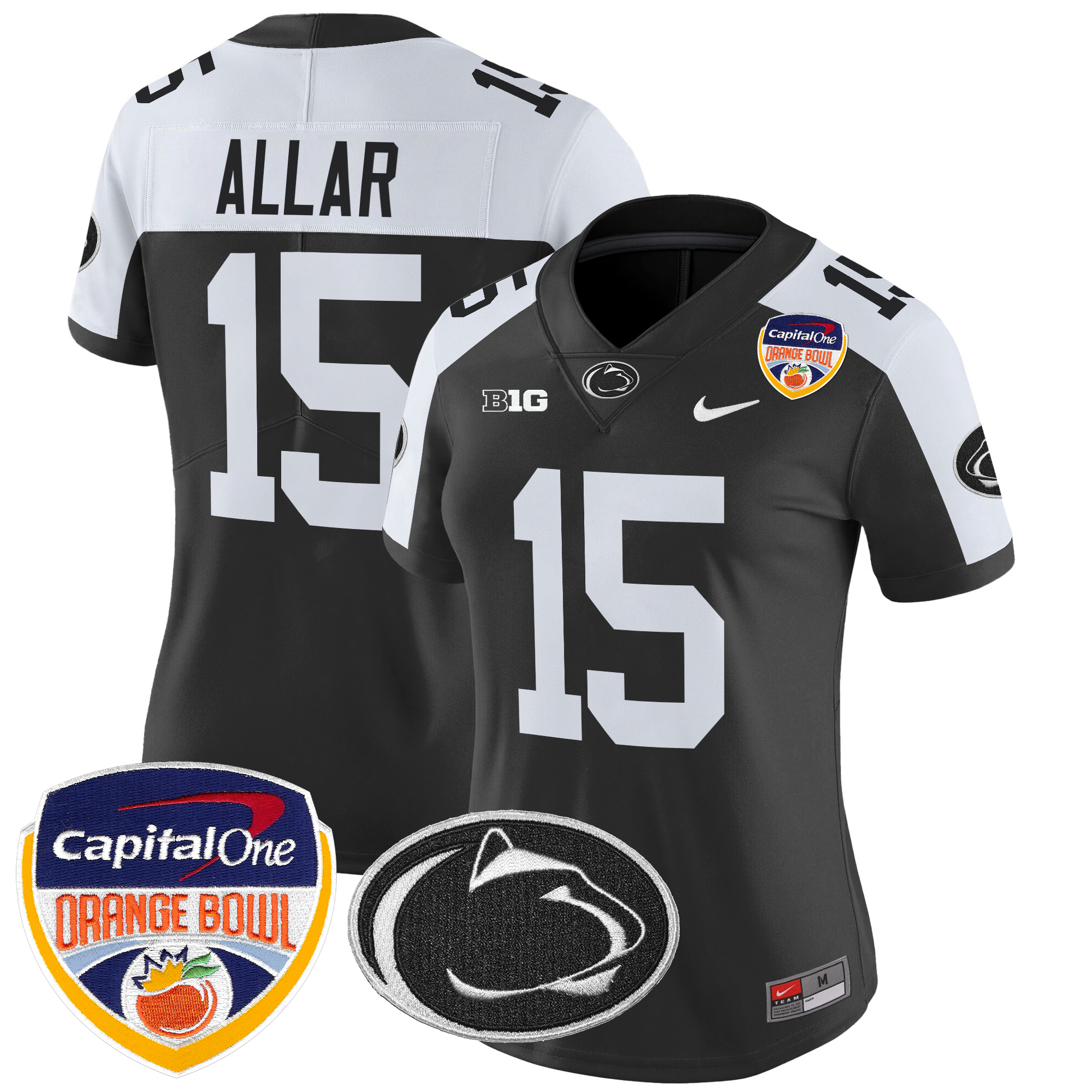 Women's Penn State Nittany Lions Orange Bowl Patch Vapor Limited Jersey - All Stitched