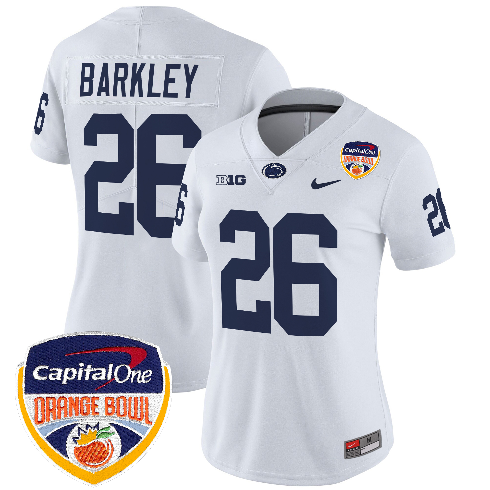 Women's Penn State Nittany Lions Orange Bowl Patch Vapor Limited Jersey - All Stitched