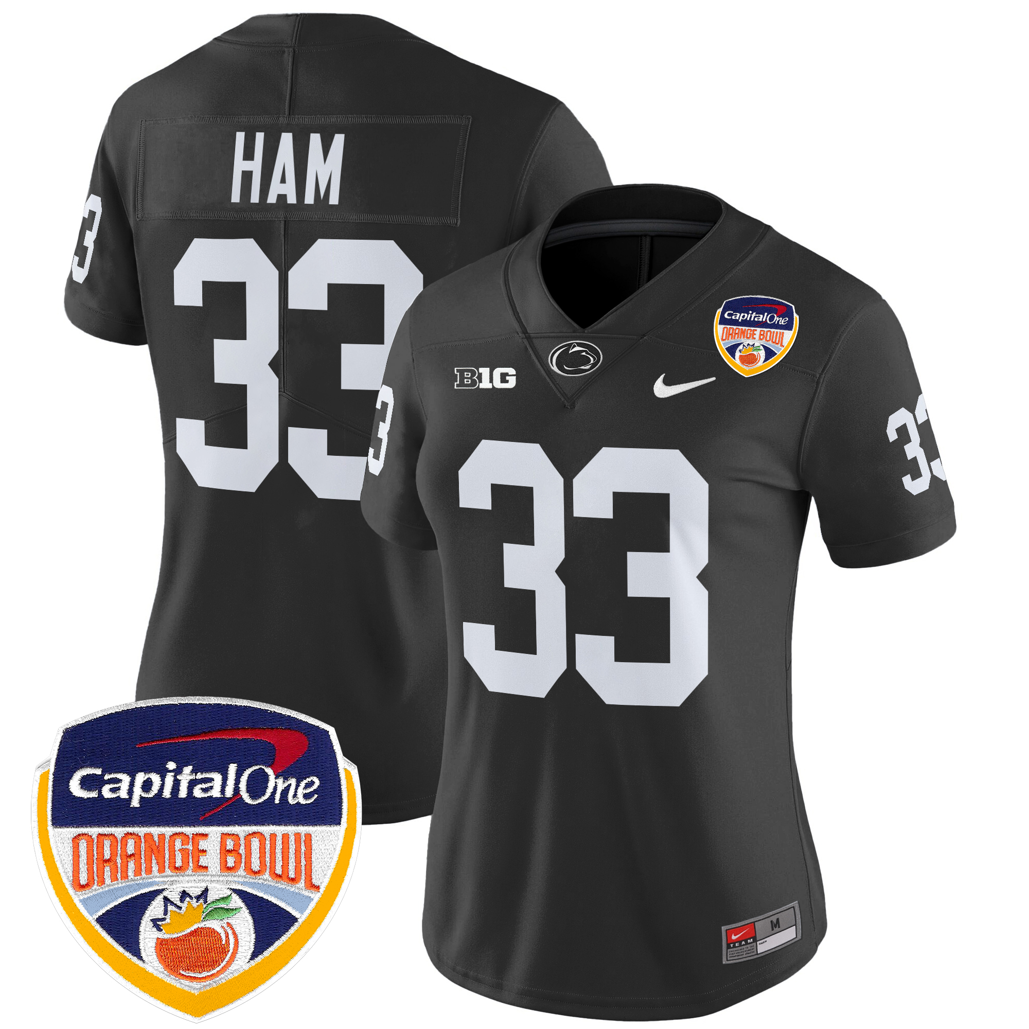 Women's Penn State Nittany Lions Orange Bowl Patch Vapor Limited Jersey - All Stitched