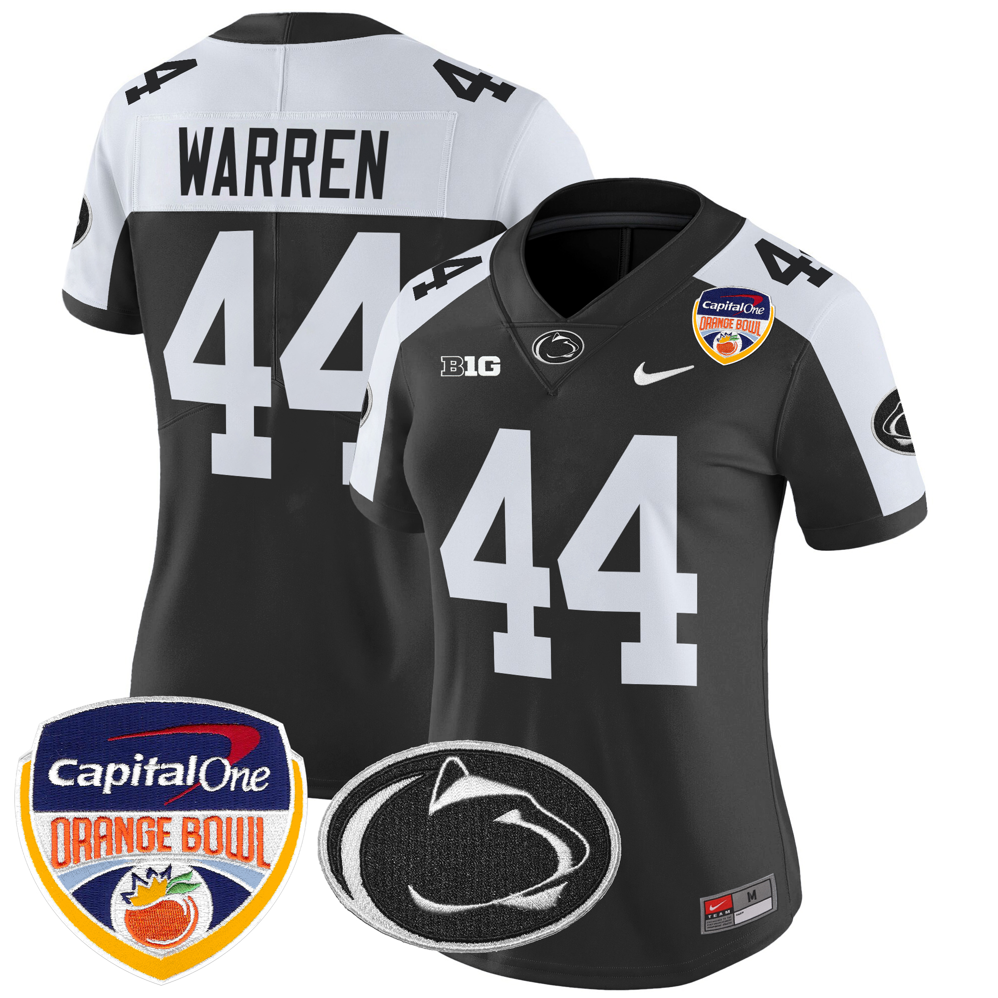 Women's Penn State Nittany Lions Orange Bowl Patch Vapor Limited Jersey - All Stitched