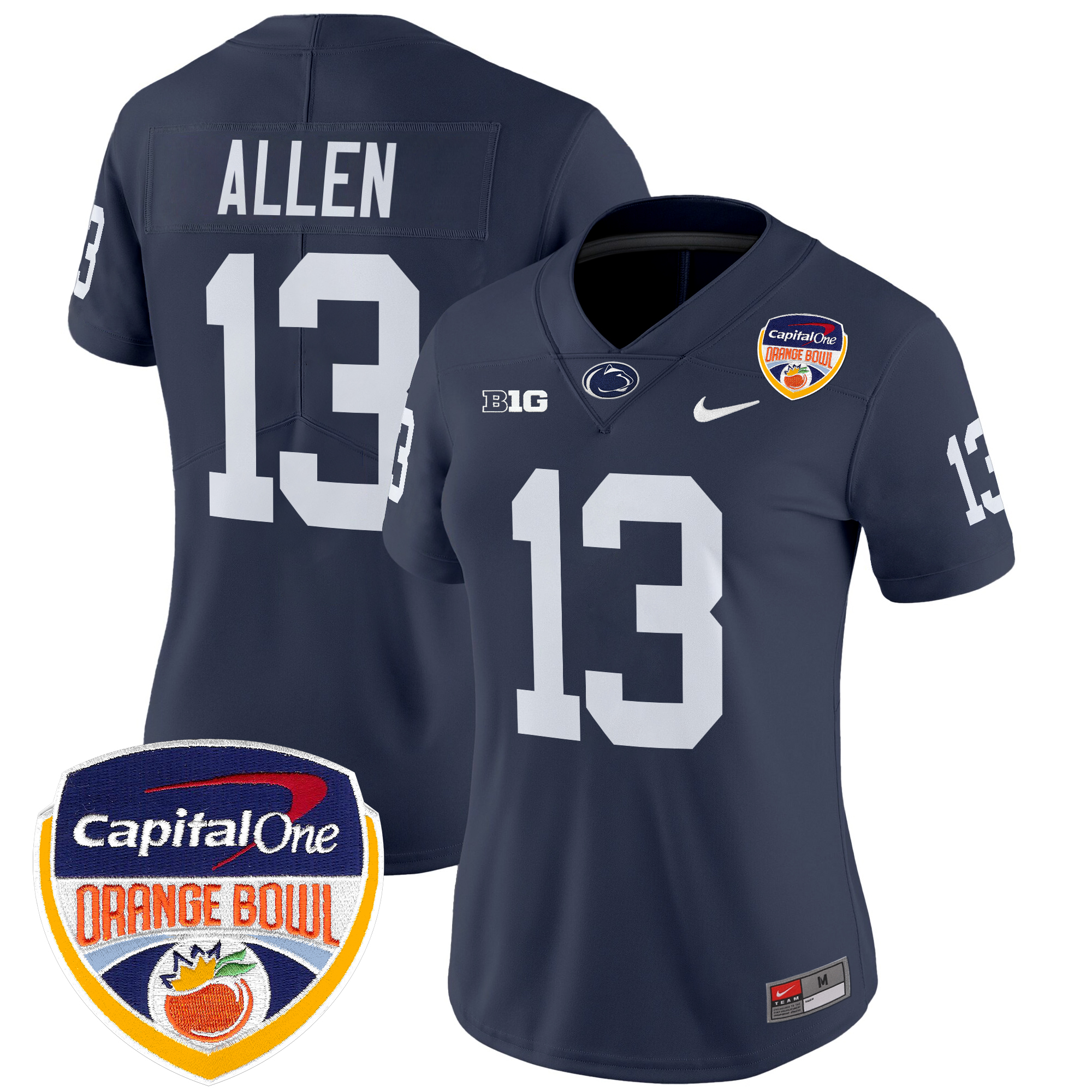 Women's Penn State Nittany Lions Orange Bowl Patch Vapor Limited Jersey - All Stitched