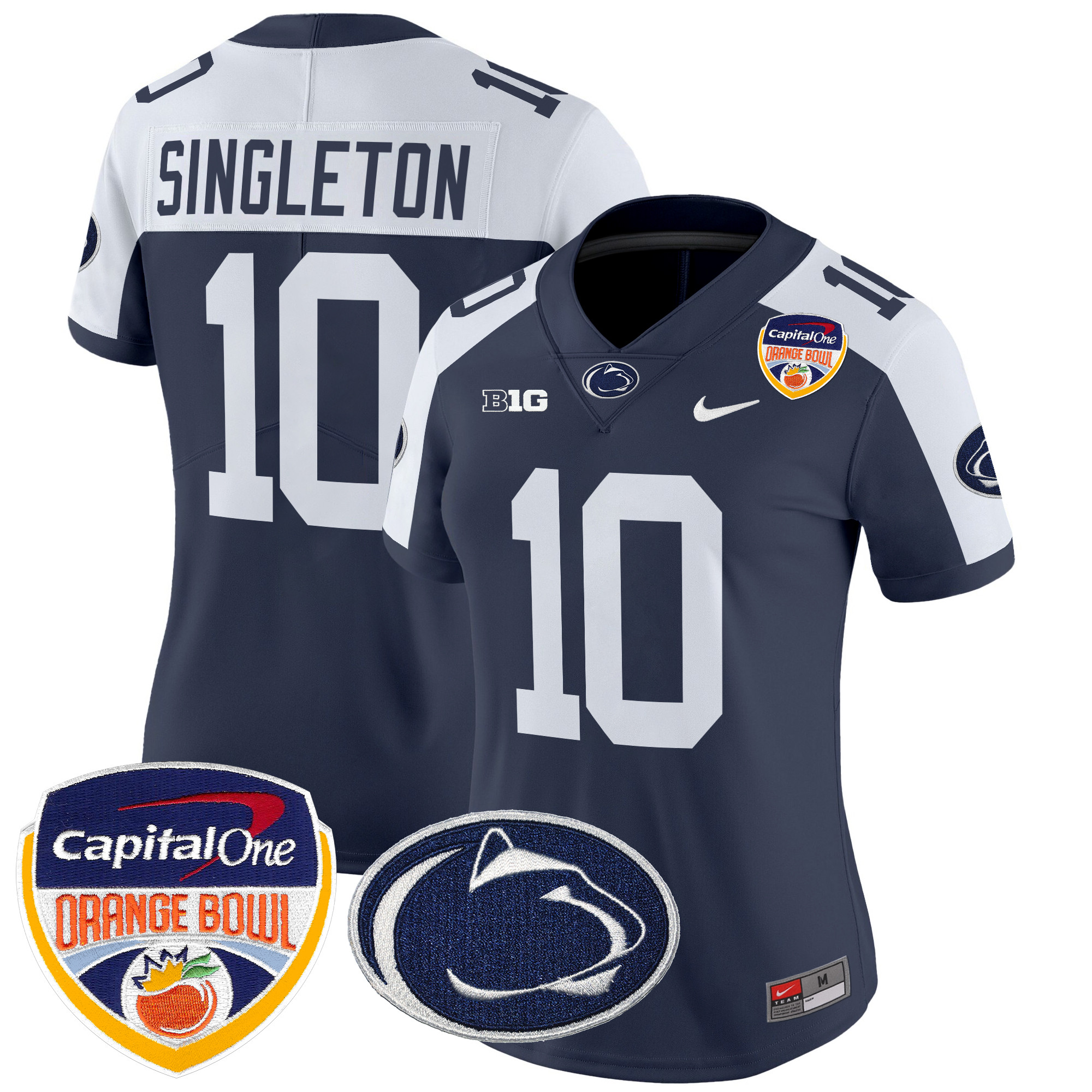 Women's Penn State Nittany Lions Orange Bowl Patch Vapor Limited Jersey - All Stitched