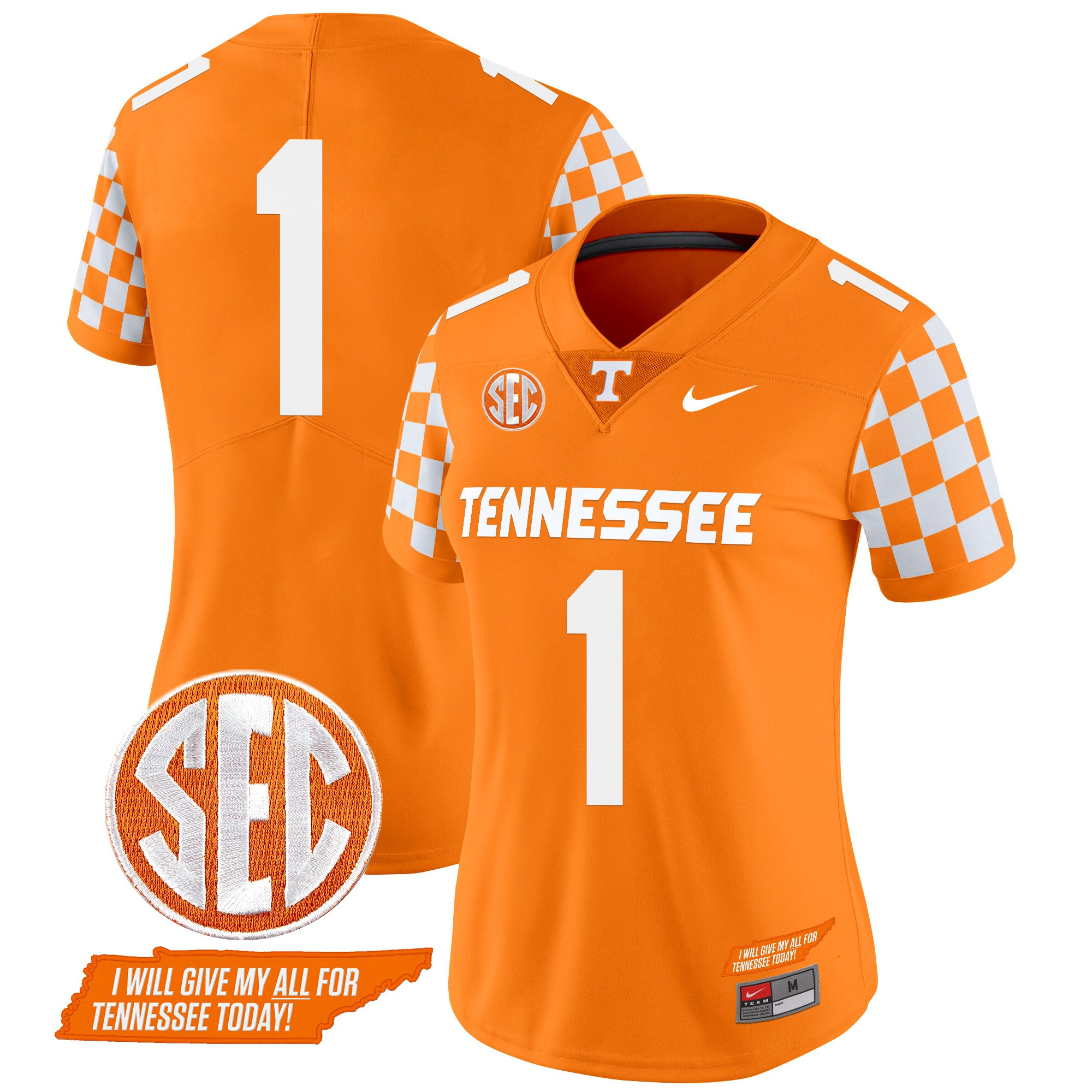 Women's Tennessee Volunteers 2024 Checkerboard Vapor Limited Jersey V2 - All Stitched