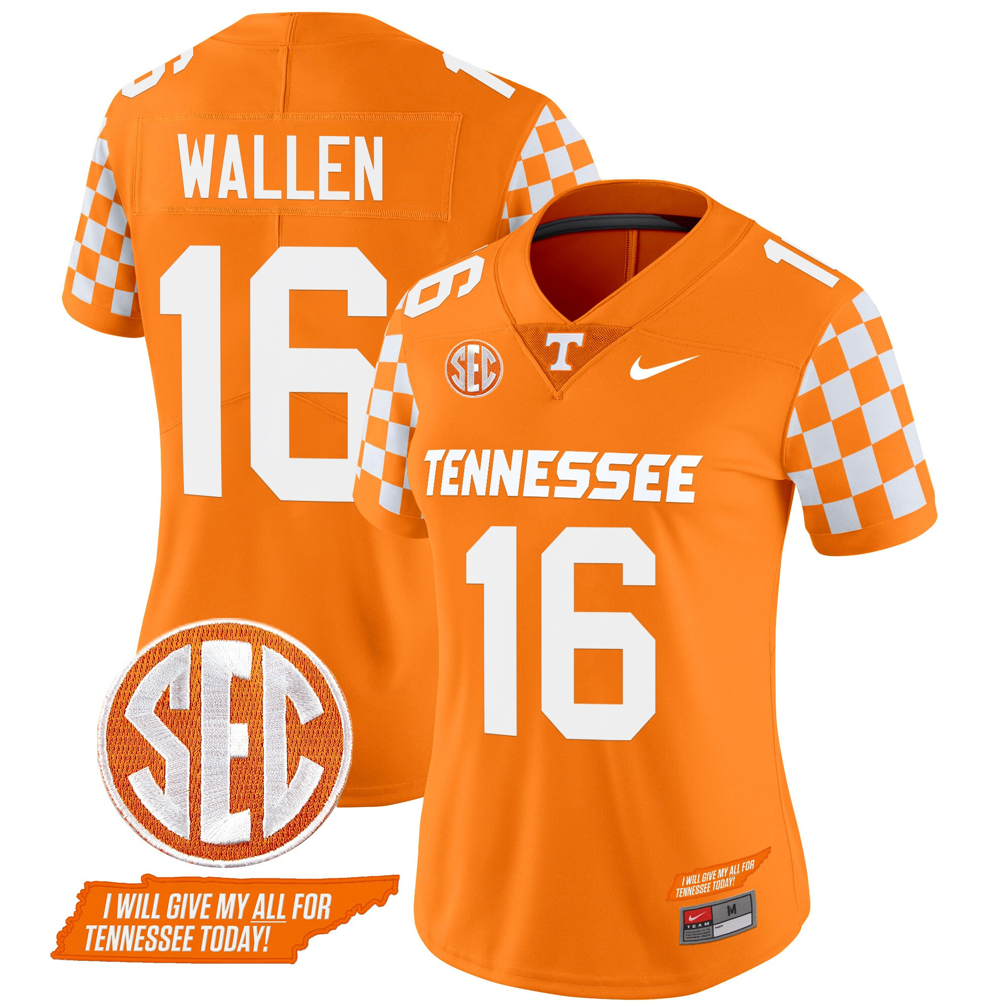 Women's Tennessee Volunteers 2024 Checkerboard Vapor Limited Jersey V2 - All Stitched