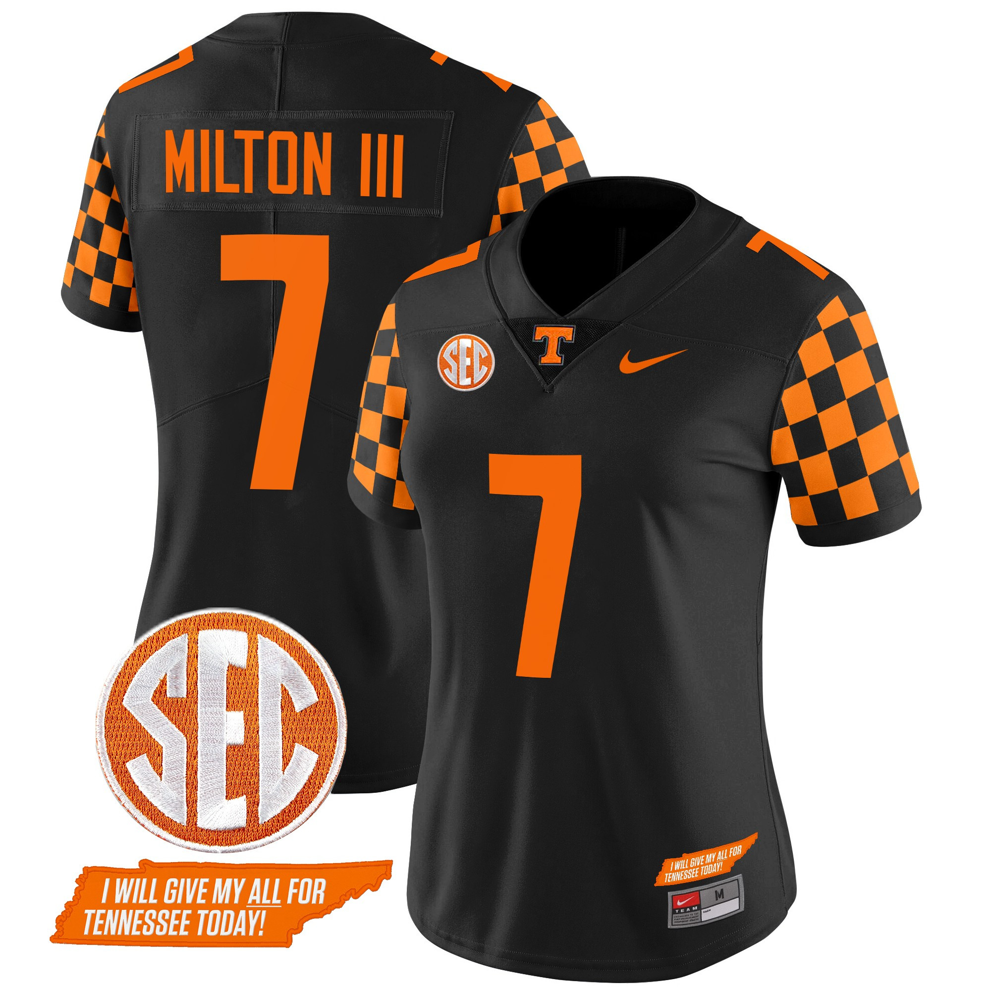 Women's Tennessee Volunteers 2024 Checkerboard Vapor Limited Jersey V2 - All Stitched