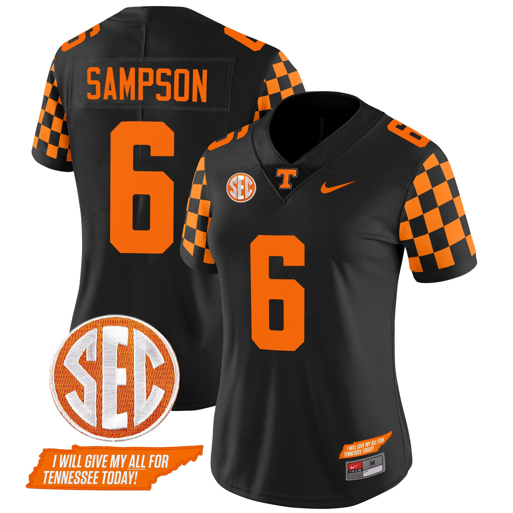 Women's Tennessee Volunteers 2024 Checkerboard Vapor Limited Jersey V2 - All Stitched