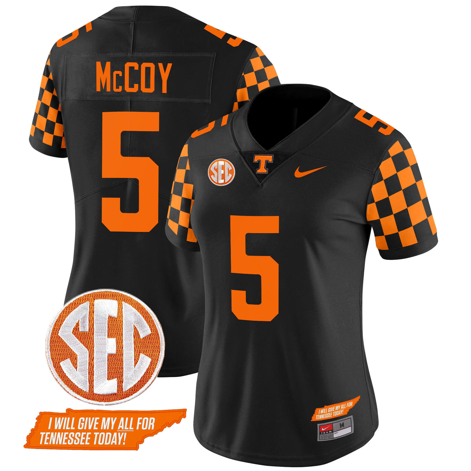 Women's Tennessee Volunteers 2024 Checkerboard Vapor Limited Jersey V2 - All Stitched
