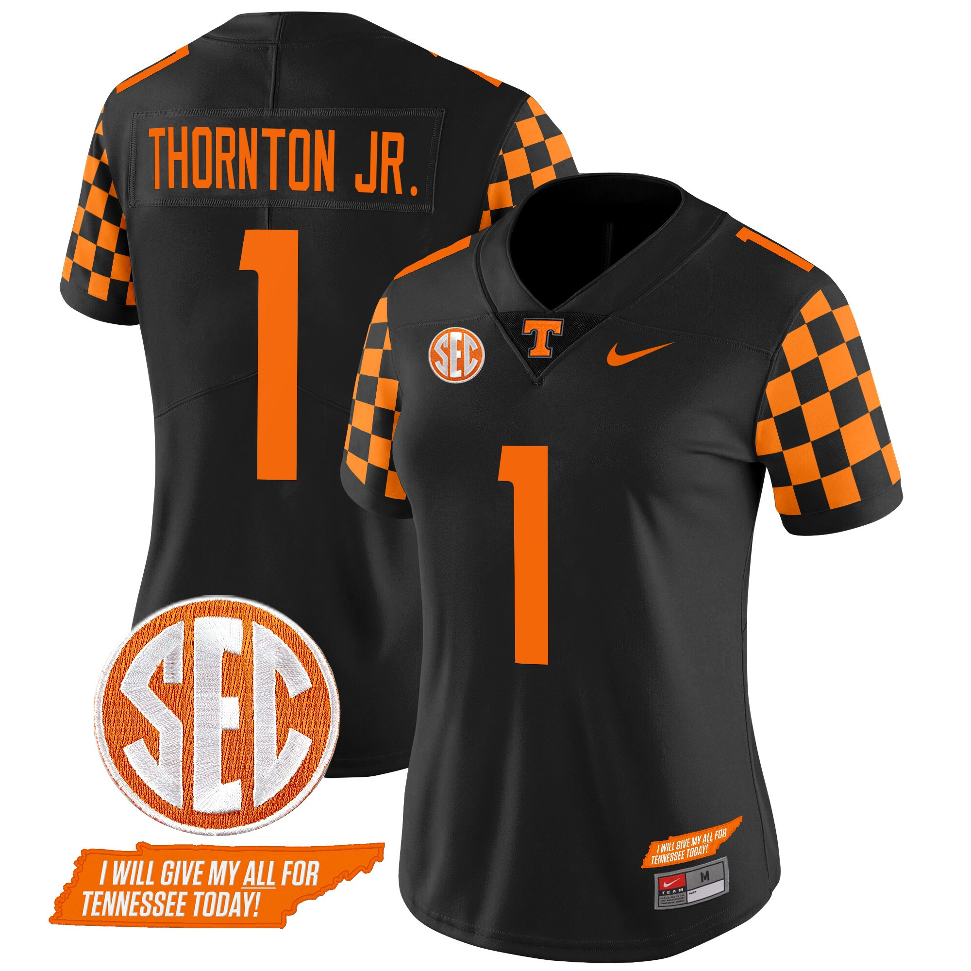 Women's Tennessee Volunteers 2024 Checkerboard Vapor Limited Jersey V2 - All Stitched