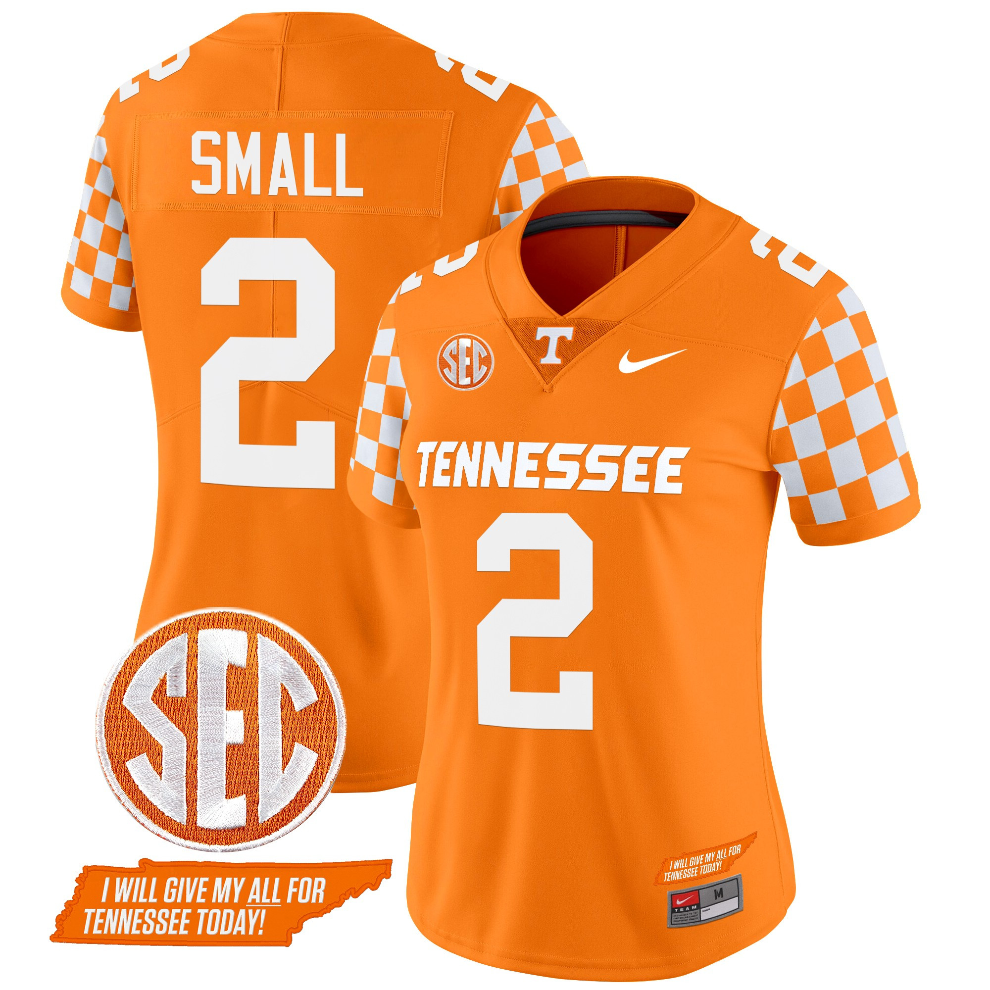 Women's Tennessee Volunteers 2024 Checkerboard Vapor Limited Jersey V2 - All Stitched