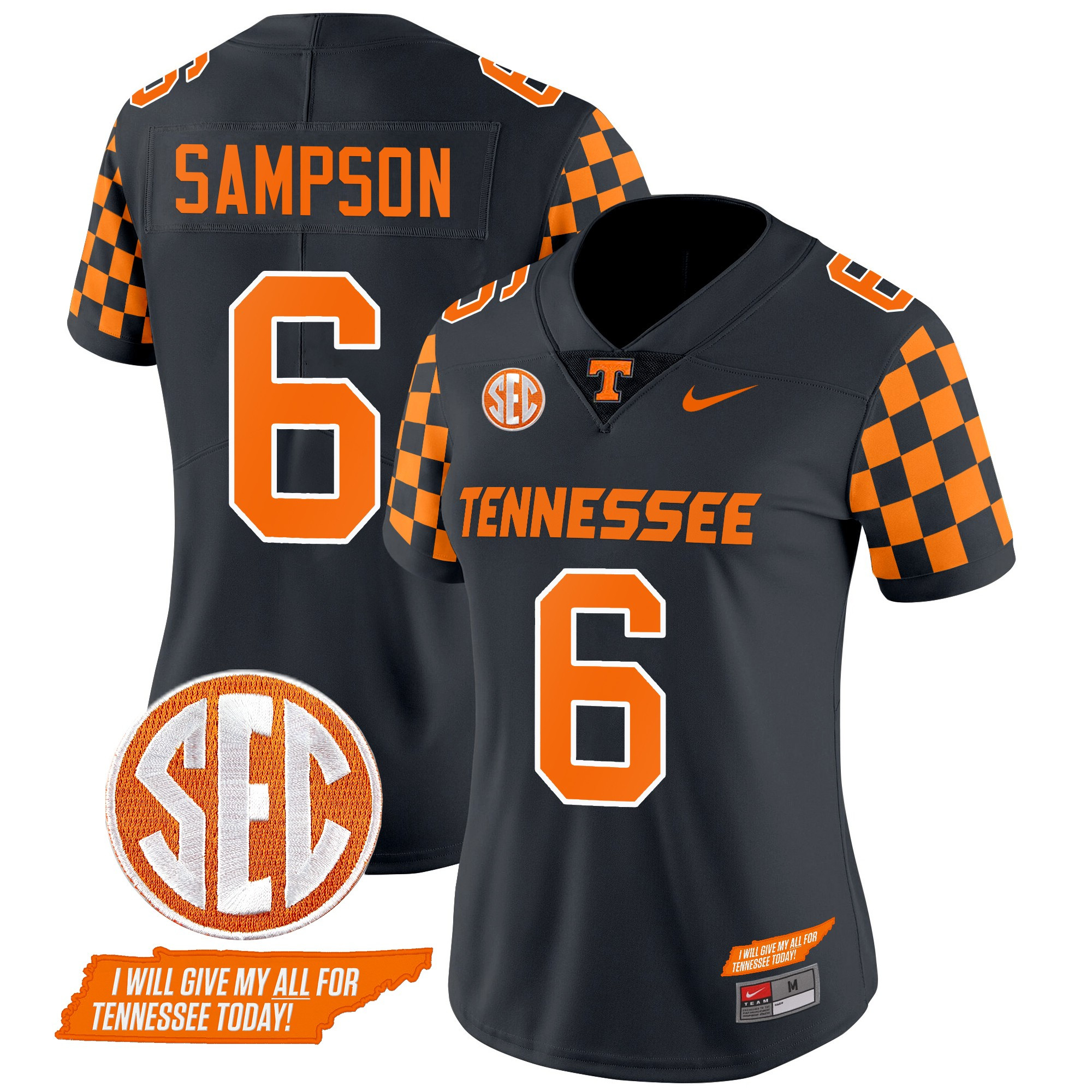 Women's Tennessee Volunteers 2024 Checkerboard Vapor Limited Jersey V2 - All Stitched