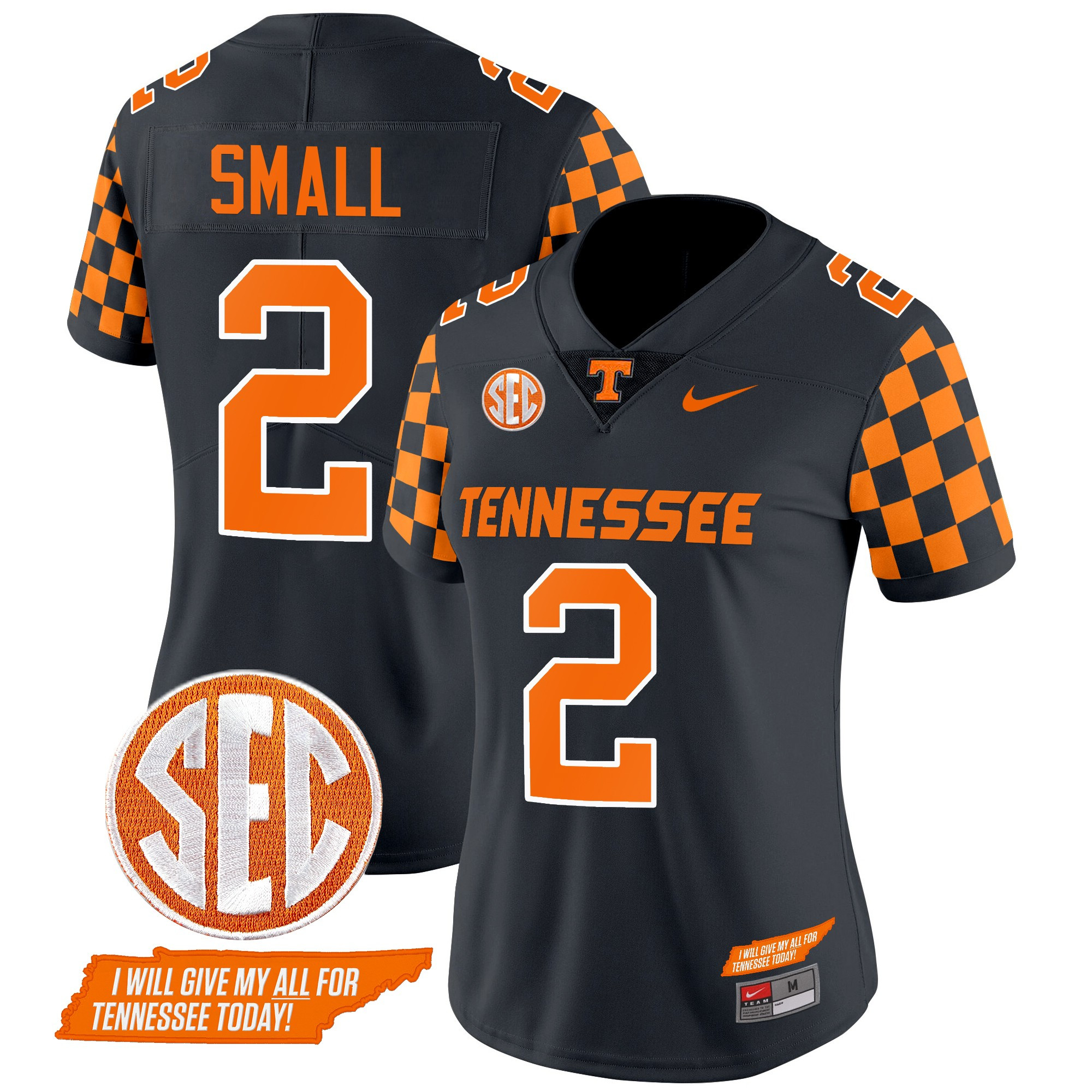 Women's Tennessee Volunteers 2024 Checkerboard Vapor Limited Jersey V2 - All Stitched