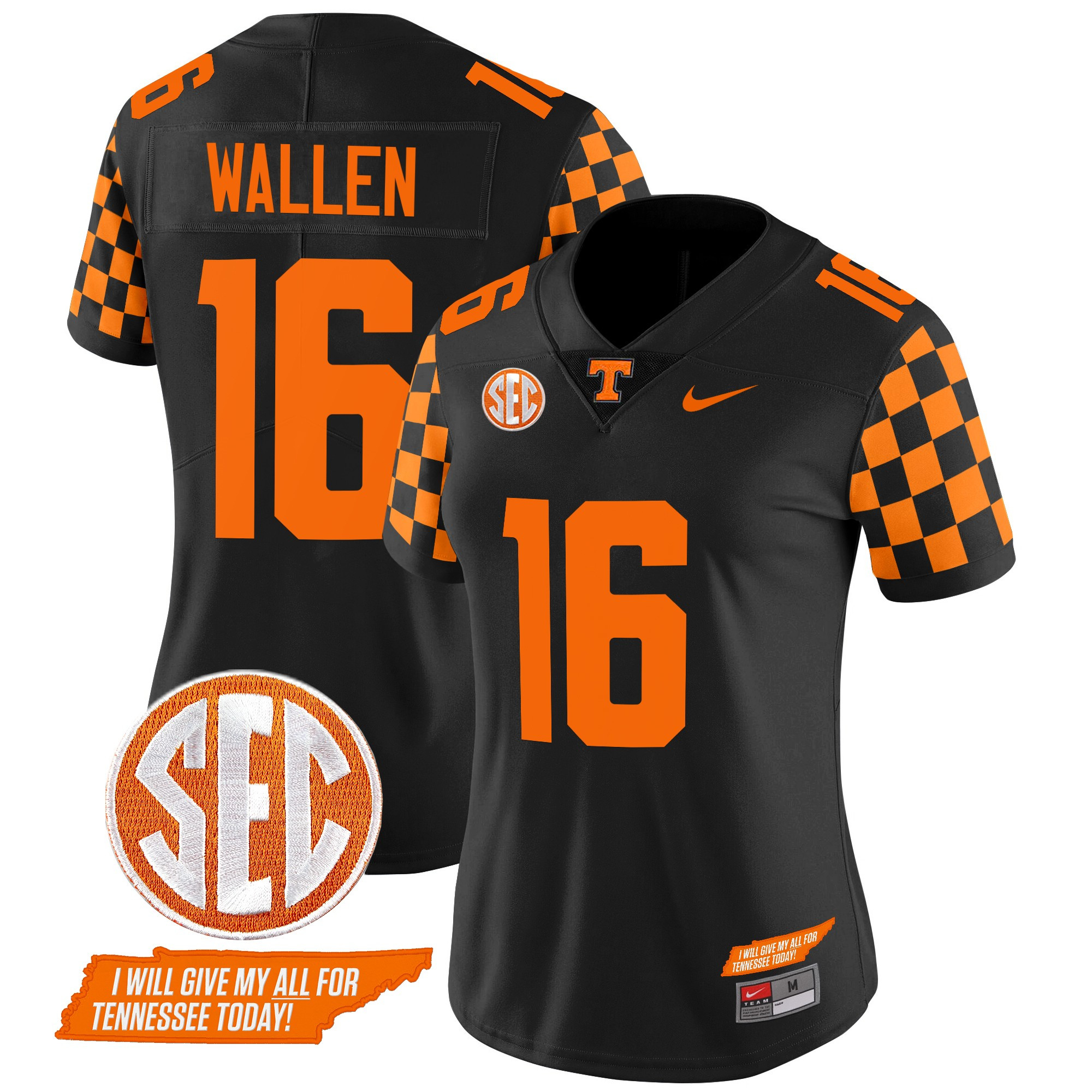 Women's Tennessee Volunteers 2024 Checkerboard Vapor Limited Jersey V2 - All Stitched