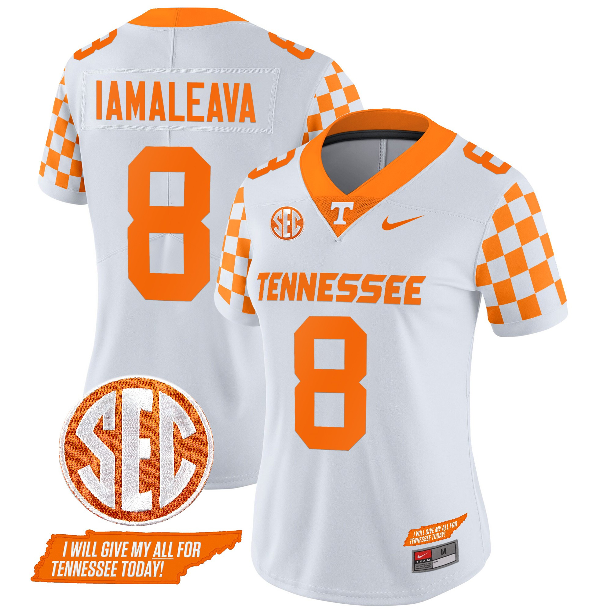Women's Tennessee Volunteers 2024 Checkerboard Vapor Limited Jersey V2 - All Stitched