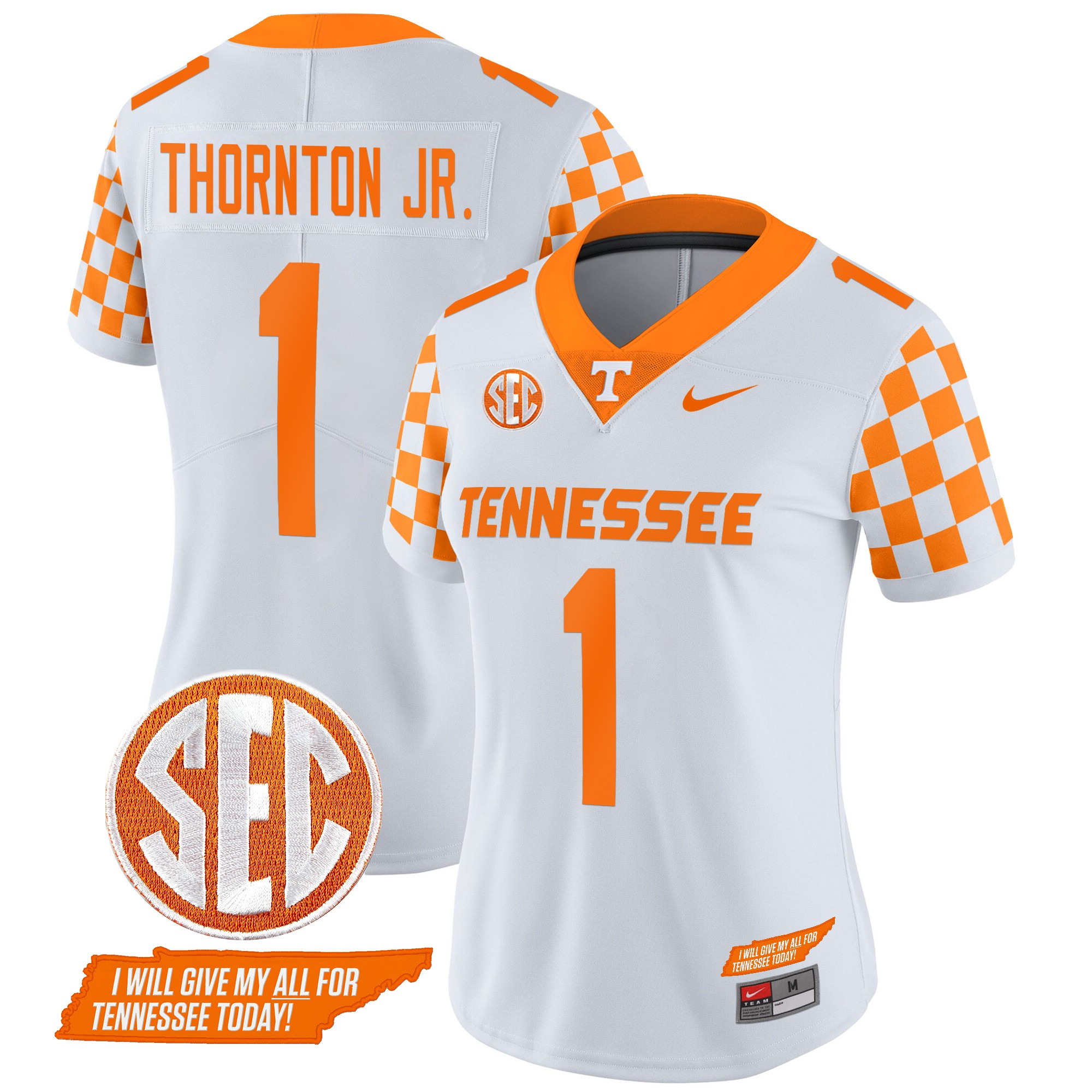Women's Tennessee Volunteers 2024 Checkerboard Vapor Limited Jersey V2 - All Stitched