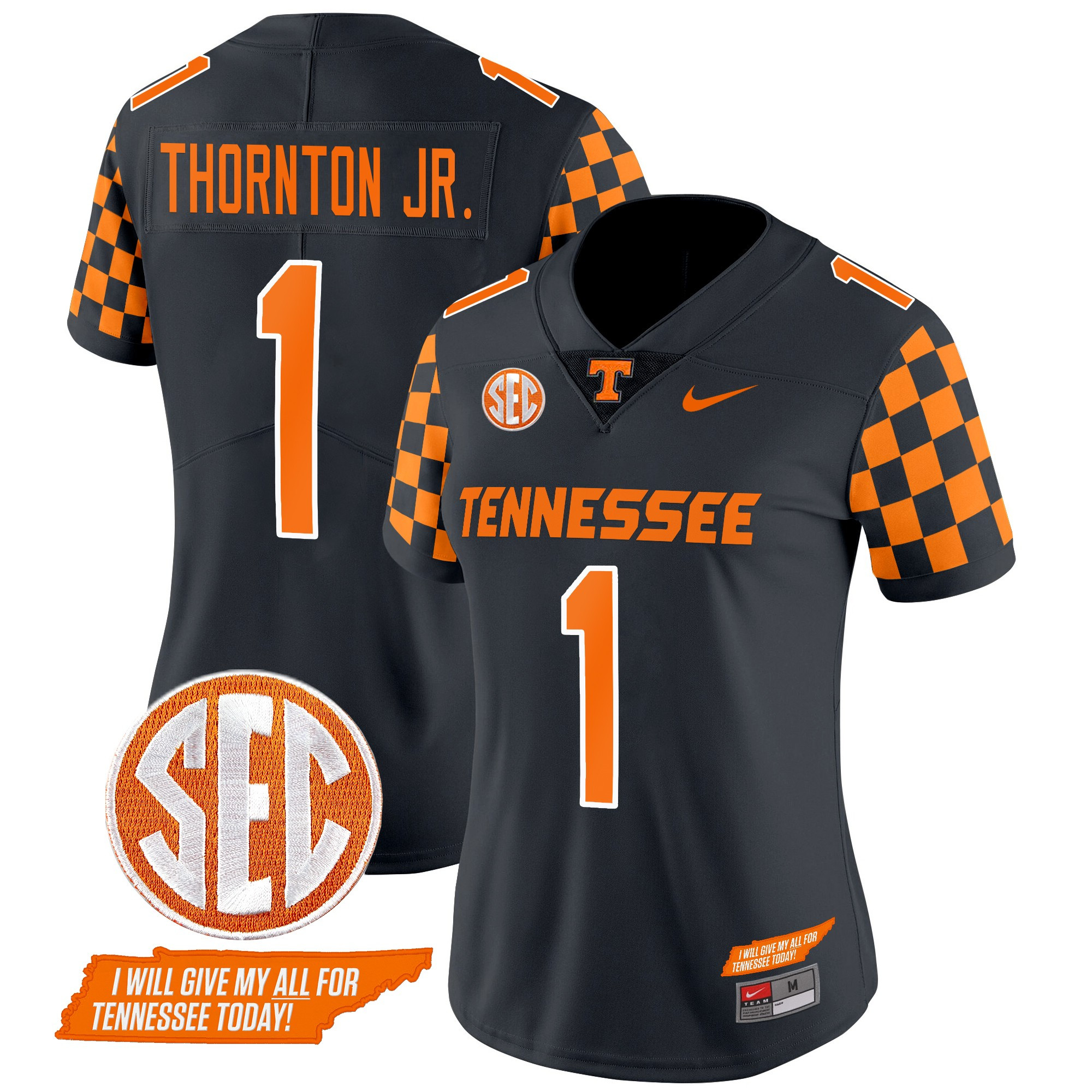 Women's Tennessee Volunteers 2024 Checkerboard Vapor Limited Jersey V2 - All Stitched