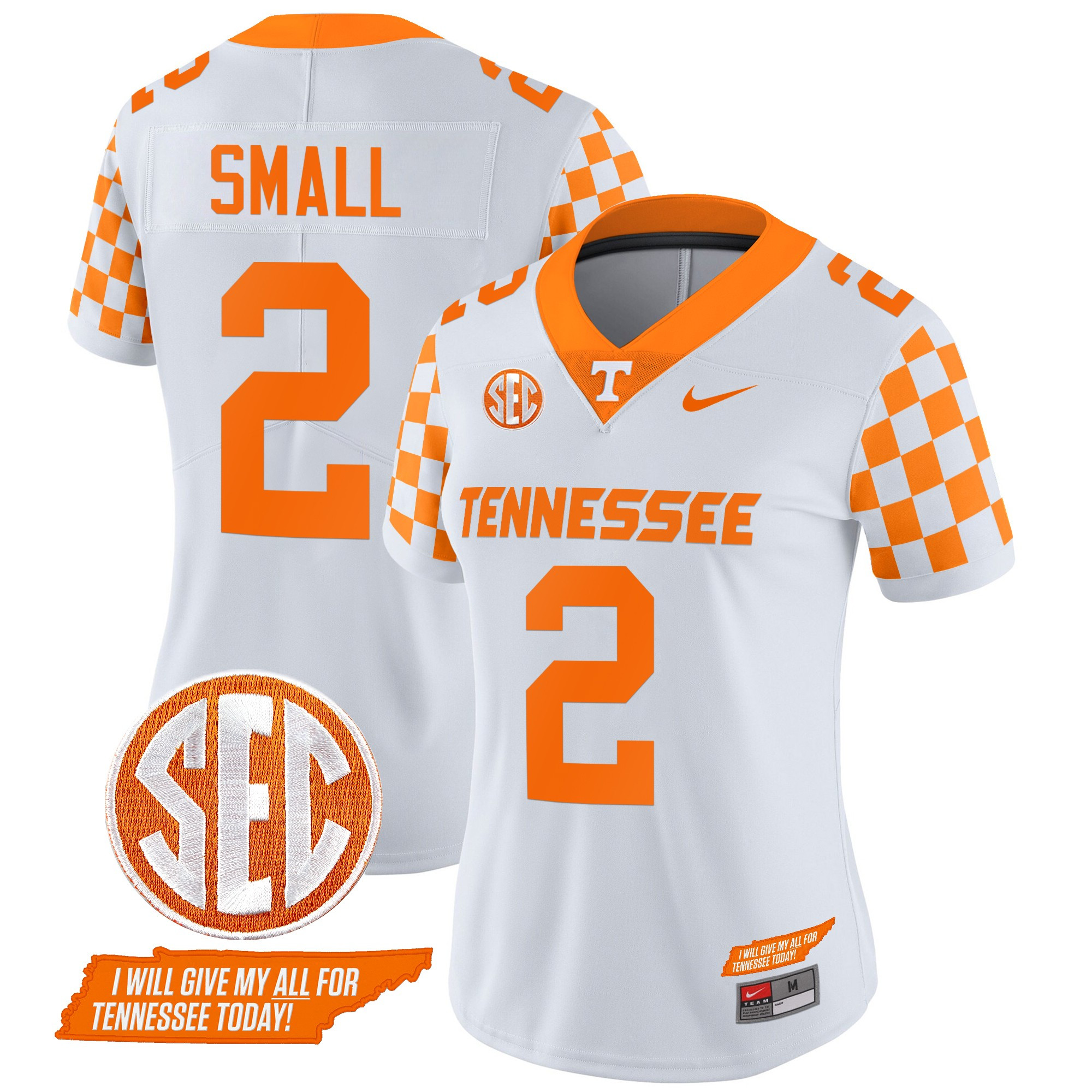 Women's Tennessee Volunteers 2024 Checkerboard Vapor Limited Jersey V2 - All Stitched