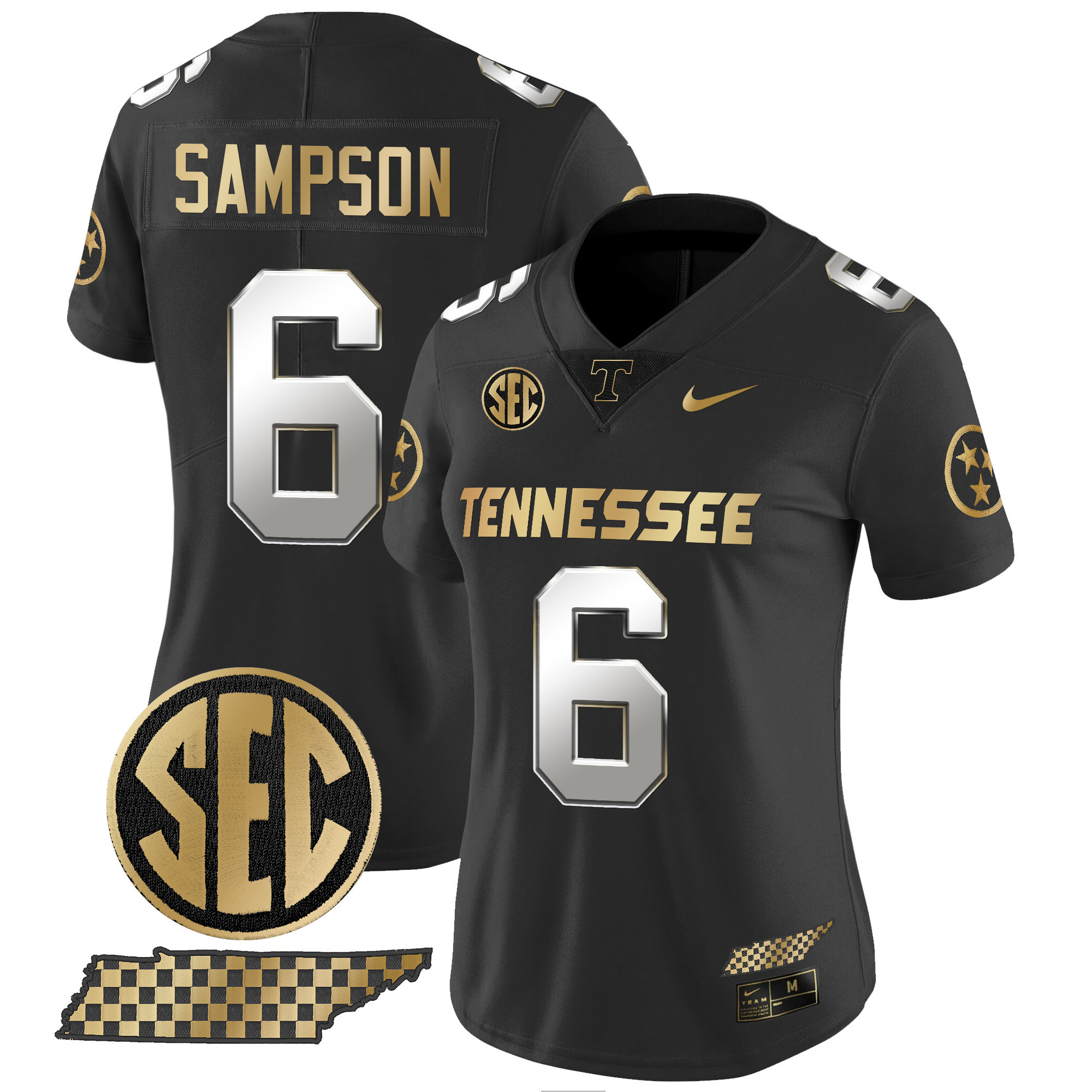 Women's Tennessee Volunteers 2024 Gold Vapor Limited Jersey - All Stitched