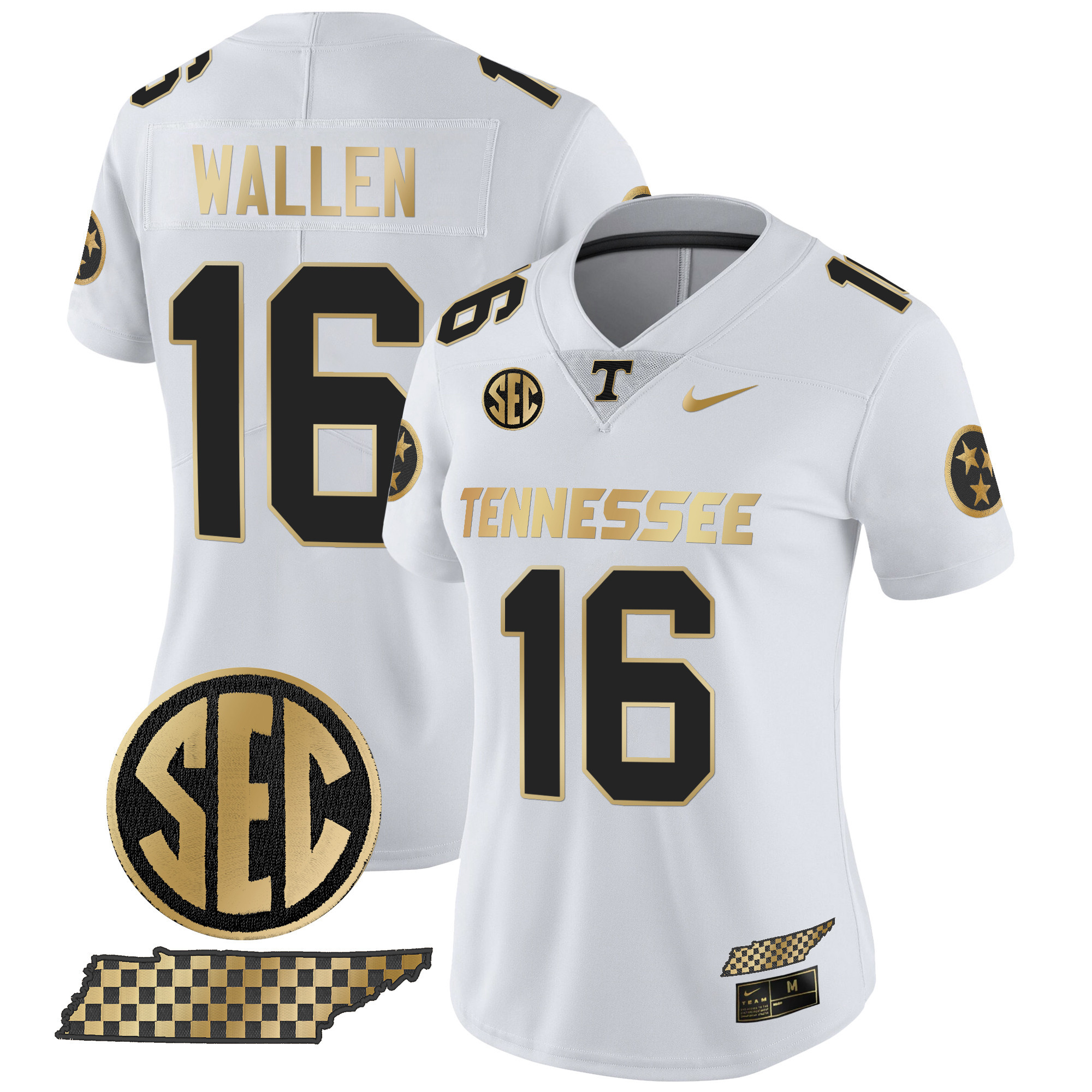 Women's Tennessee Volunteers 2024 Gold Vapor Limited Jersey - All Stitched