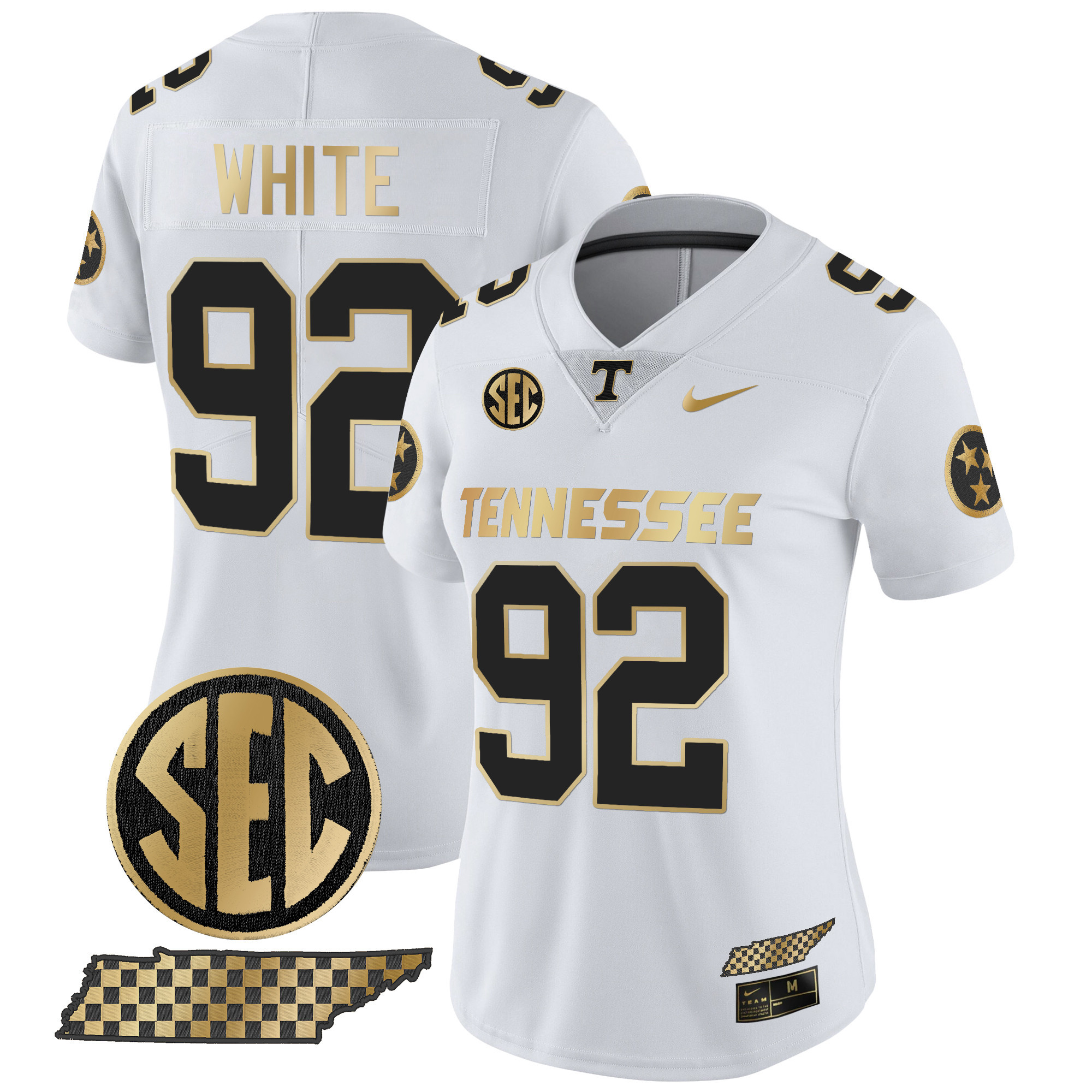Women's Tennessee Volunteers 2024 Gold Vapor Limited Jersey - All Stitched