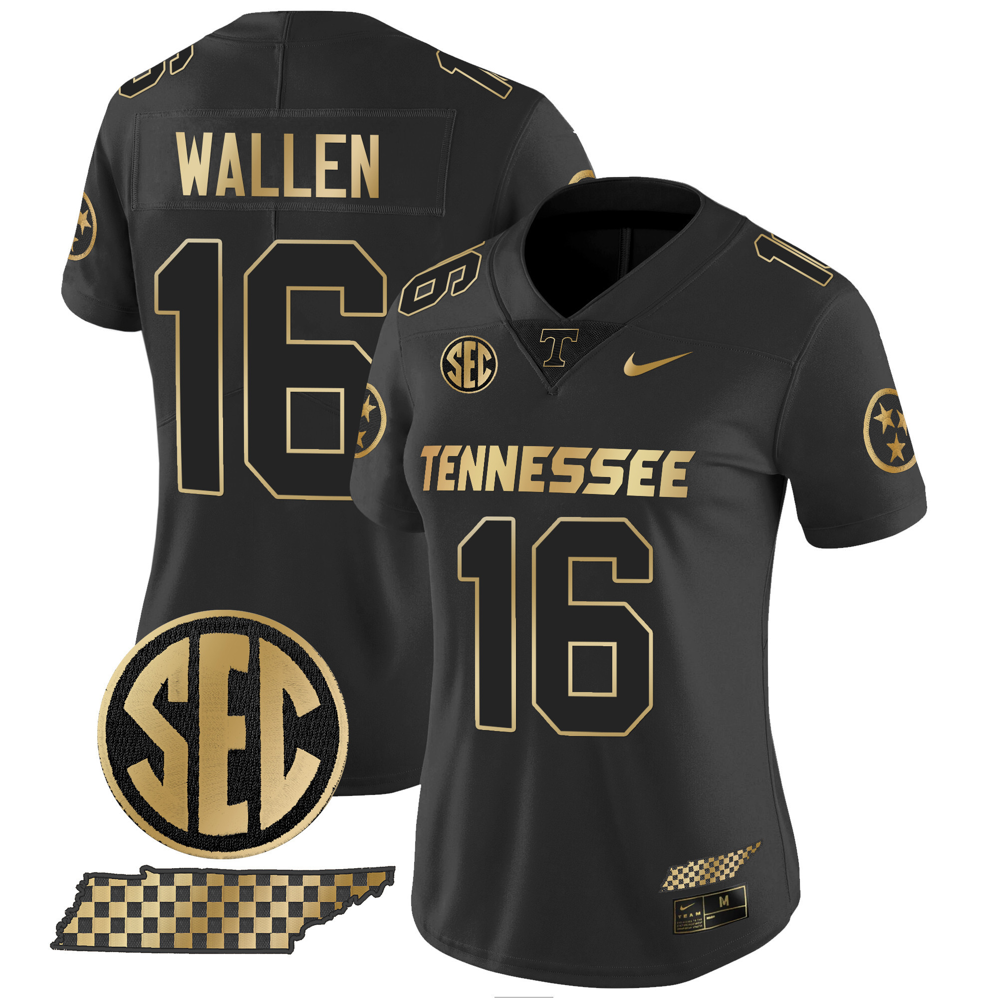 Women's Tennessee Volunteers 2024 Gold Vapor Limited Jersey - All Stitched